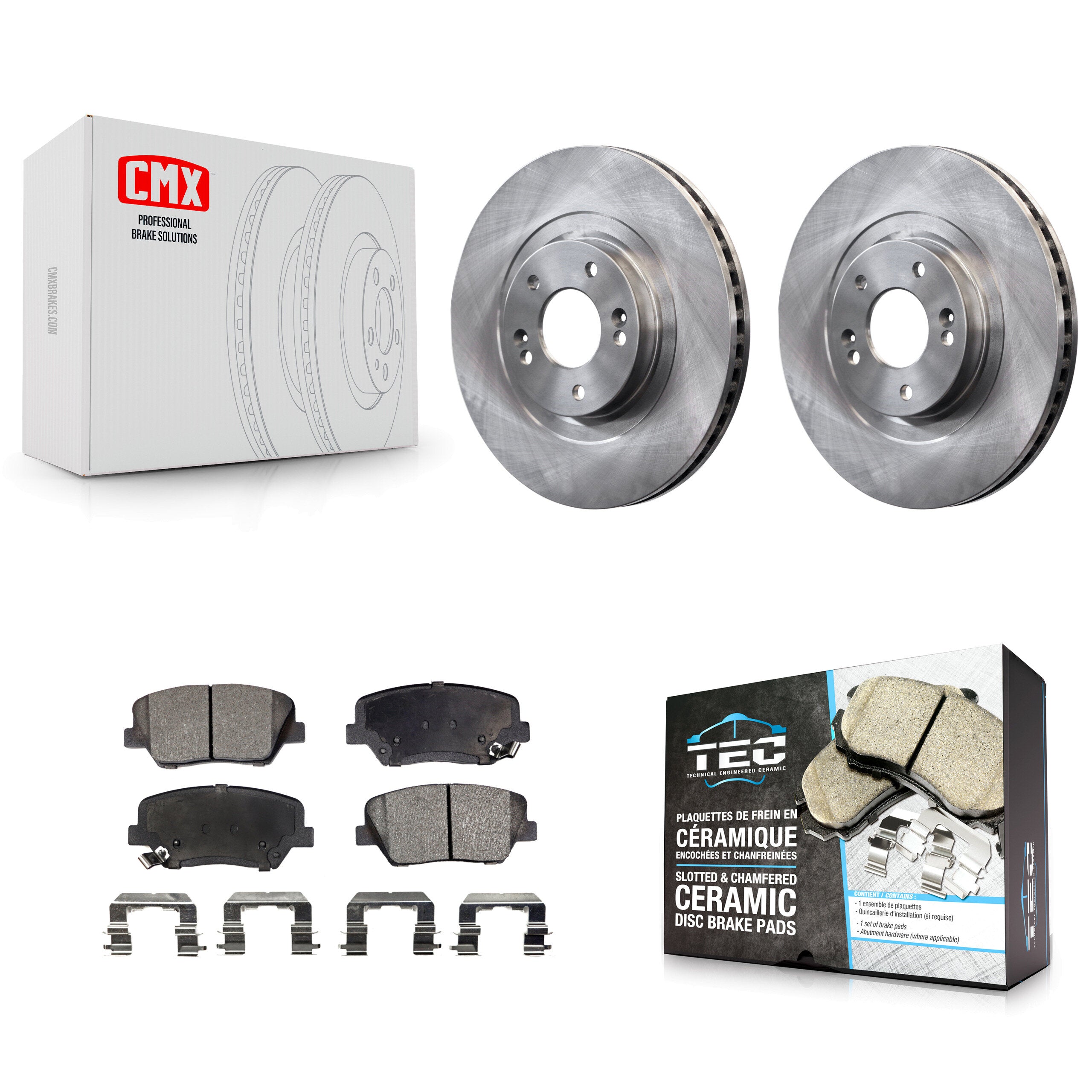 Transit Auto K8T-100655 Disc Brake Kit for 2013-2016 Kia Sorento, Hyundai Santa Fe Sport - Front product image