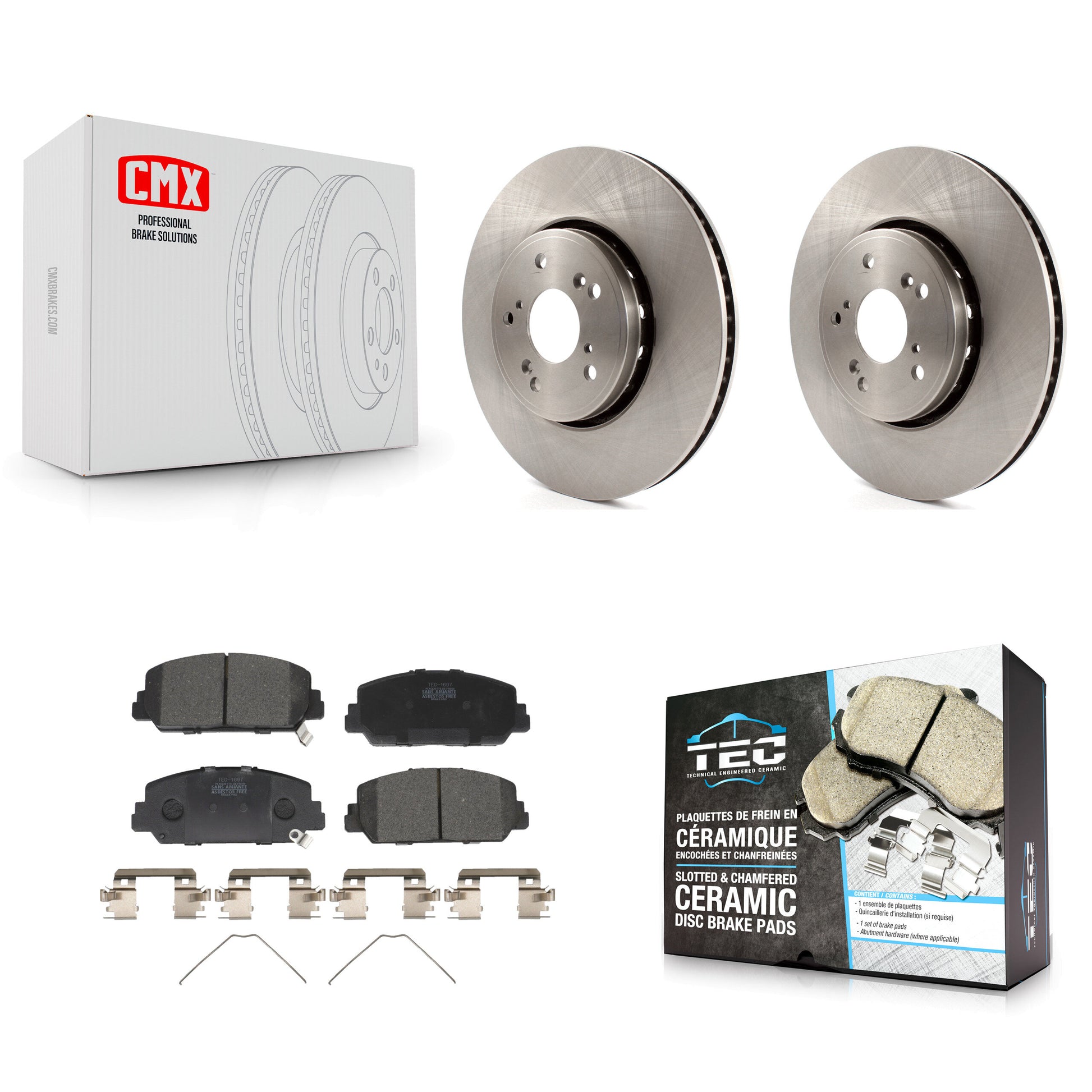 Transit Auto K8T-100660 Disc Brake Kit for 2013-2018 Acura ILX, Acura RDX - Front product image