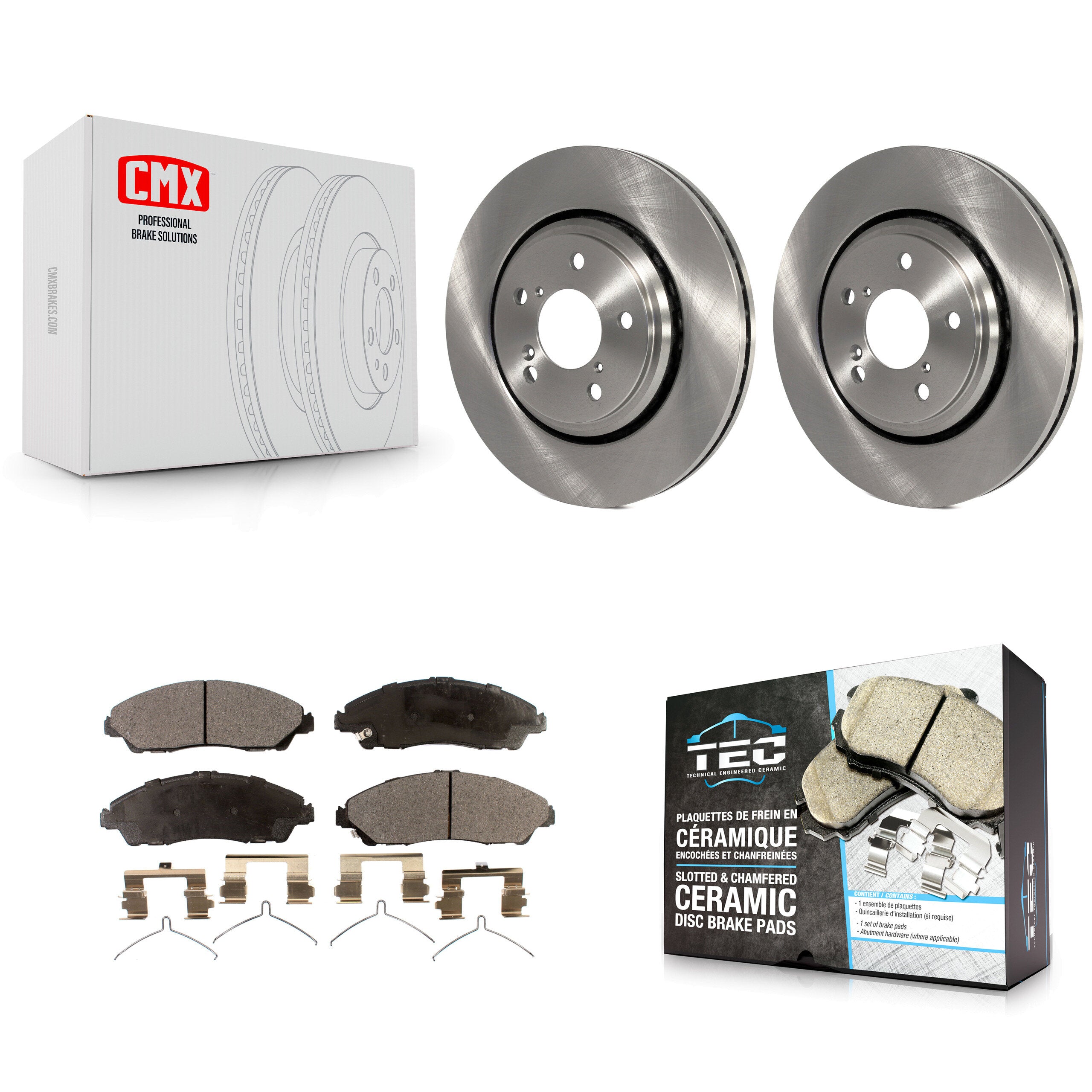Transit Auto K8T-100666 Disc Brake Kit for 2016-2024 Acura MDX, Honda Ridgeline, Honda Pilot - Front product image