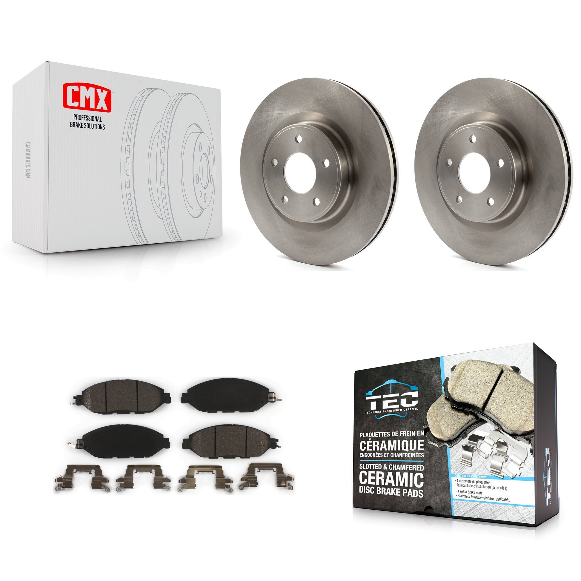 Transit Auto K8T-100667 Disc Brake Kit for 2013-2024 Nissan Murano, INFINITI QX60, INFINITI JX35 & more - Front product image