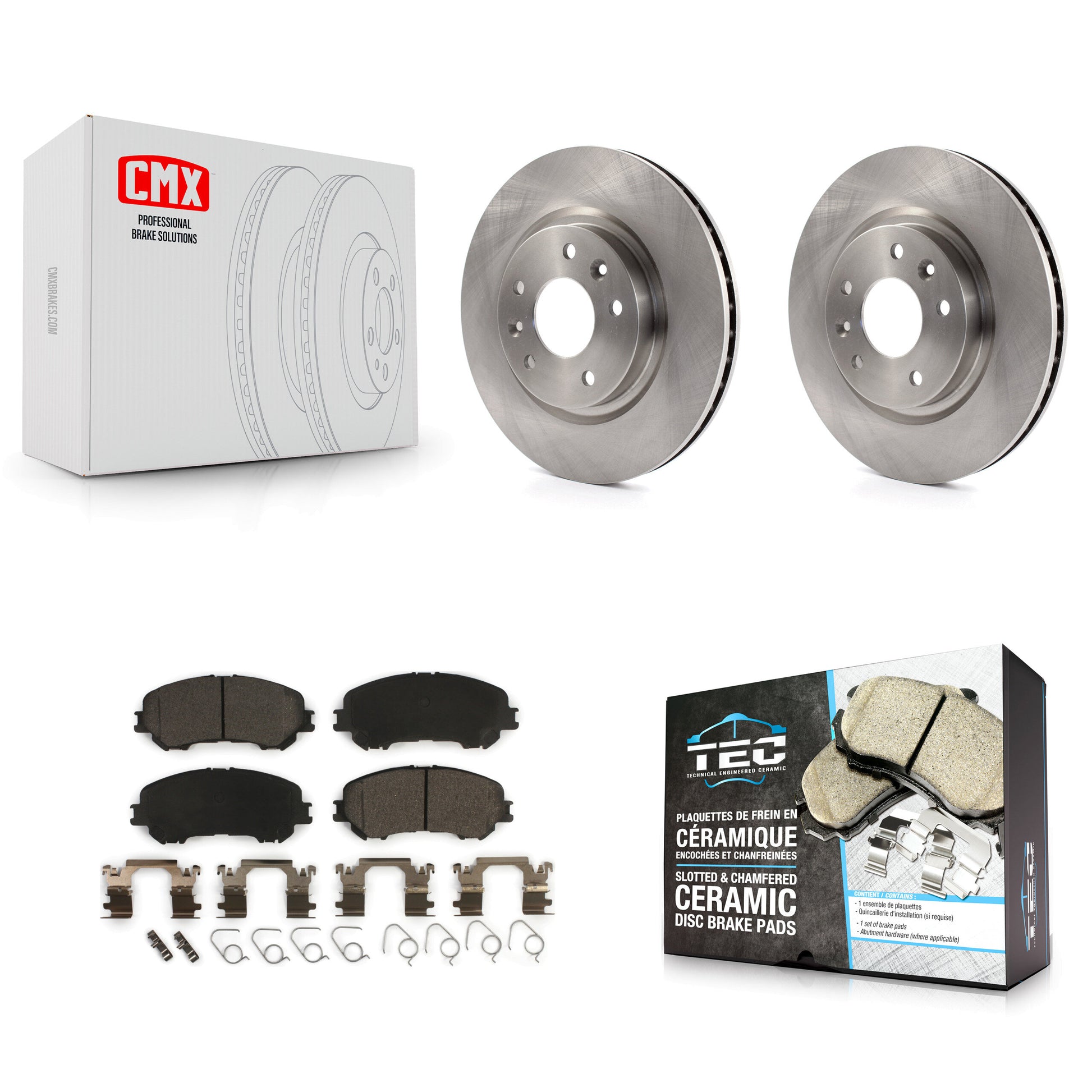 Transit Auto K8T-100682 Disc Brake Kit for 2014-2023 Nissan Rogue, Nissan Qashqai, Nissan Rogue Sport - Front product image