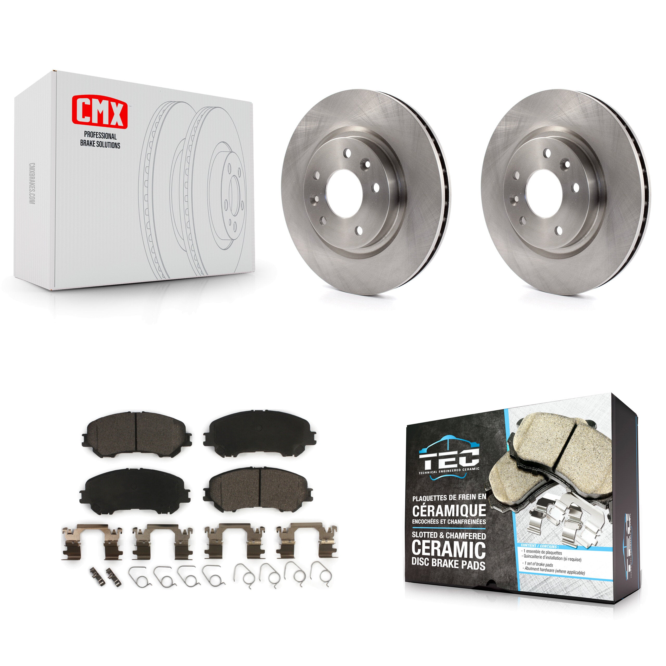 Transit Auto K8T-100682 Disc Brake Kit for 2014-2023 Nissan Rogue, Nissan Qashqai, Nissan Rogue Sport - Front product image