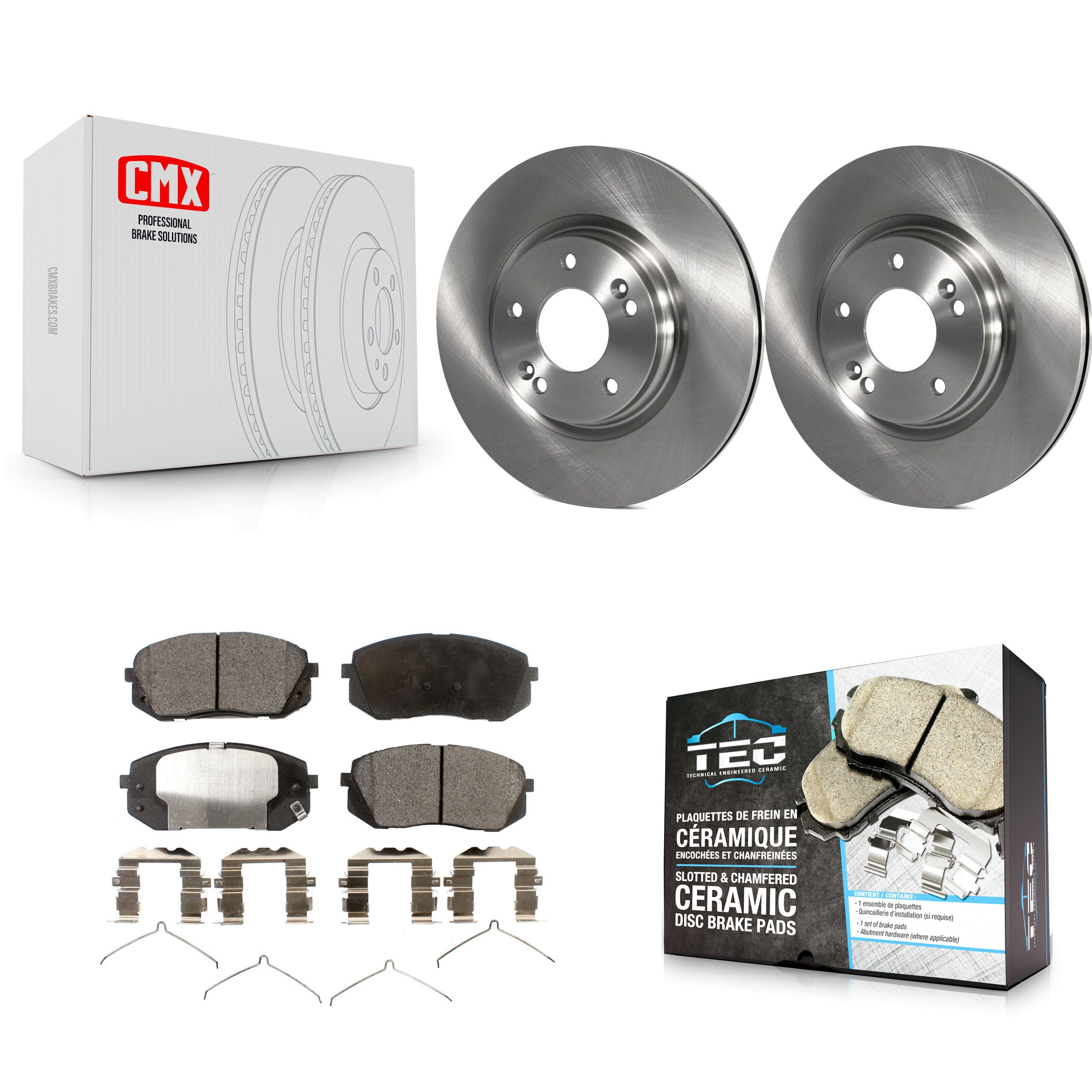 Transit Auto K8T-100690 Disc Brake Kit for 2015-2023 Kia Optima, Hyundai Kona Electric, Kia Niro EV & more - Front product image