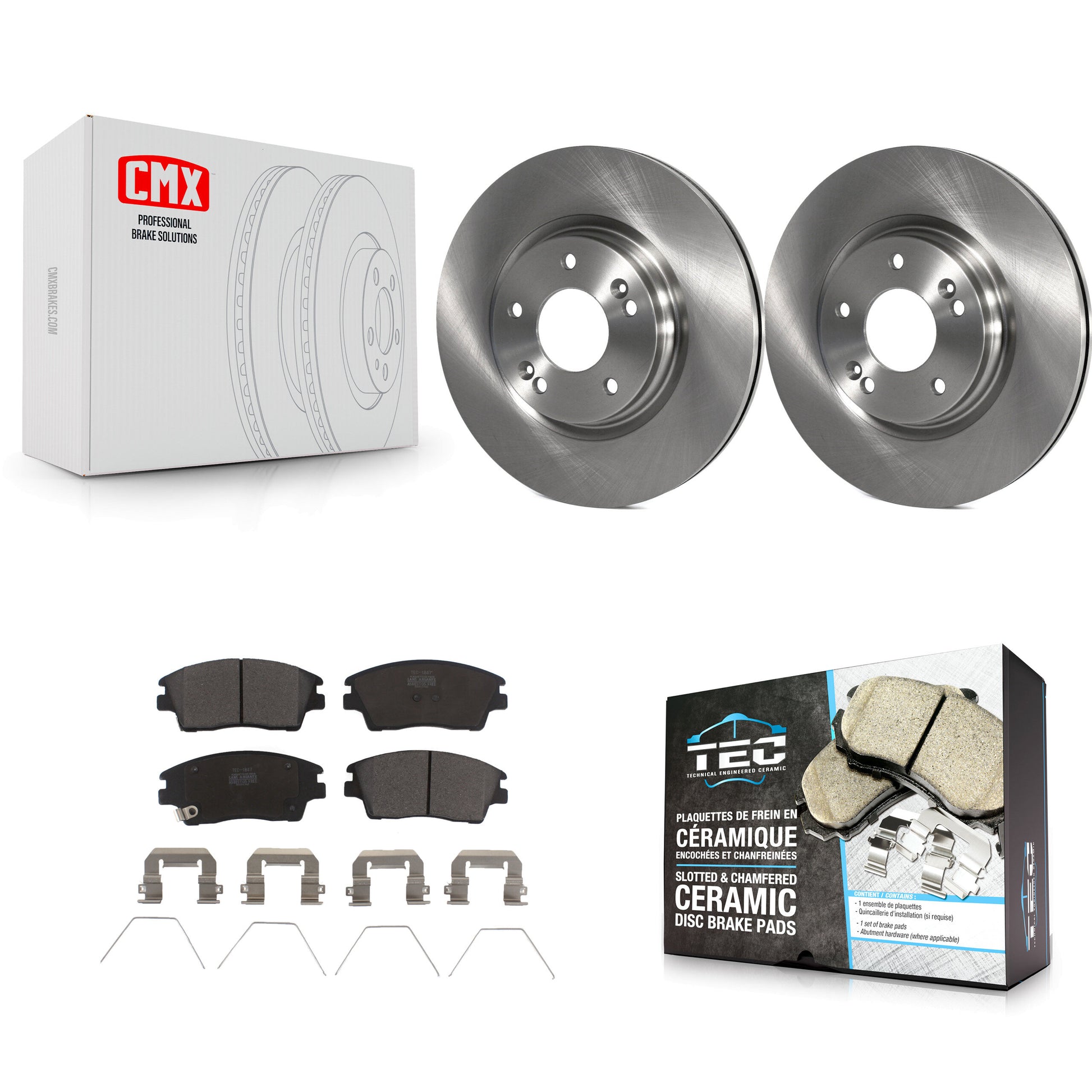 Transit Auto K8T-100691 Disc Brake Kit for 2016-2022 Hyundai Tucson, Hyundai Elantra, Kia Sportage - Front product image