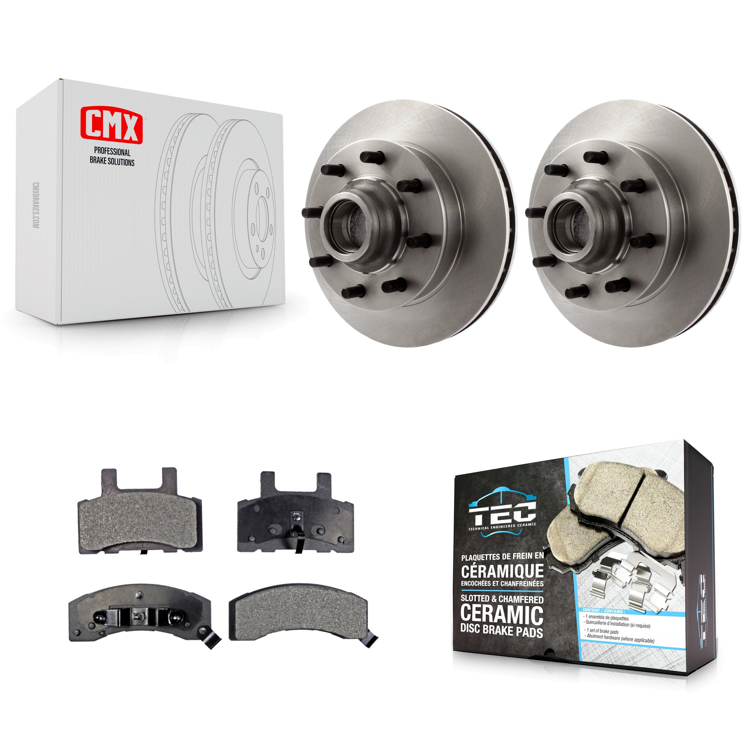 Transit Auto K8T-100710 Disc Brake Kit for 1992-2002 Chevrolet Express 3500, GMC Savana 3500, Chevrolet C3500 & more - Front product image