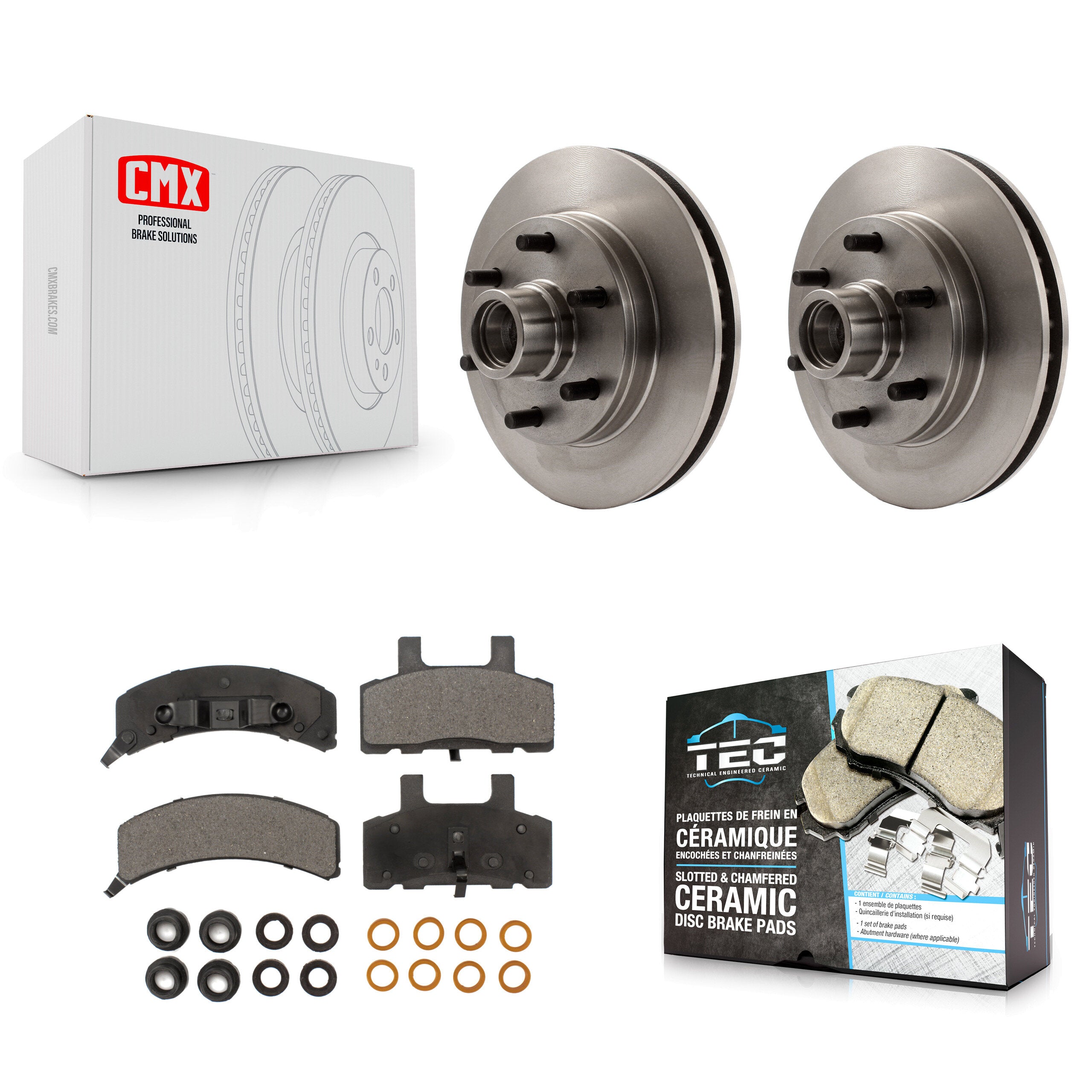 Transit Auto K8T-100711 Disc Brake Kit for 1993-2002 Chevrolet Express 2500, GMC Savana 2500, Chevrolet C2500 & more - Front product image