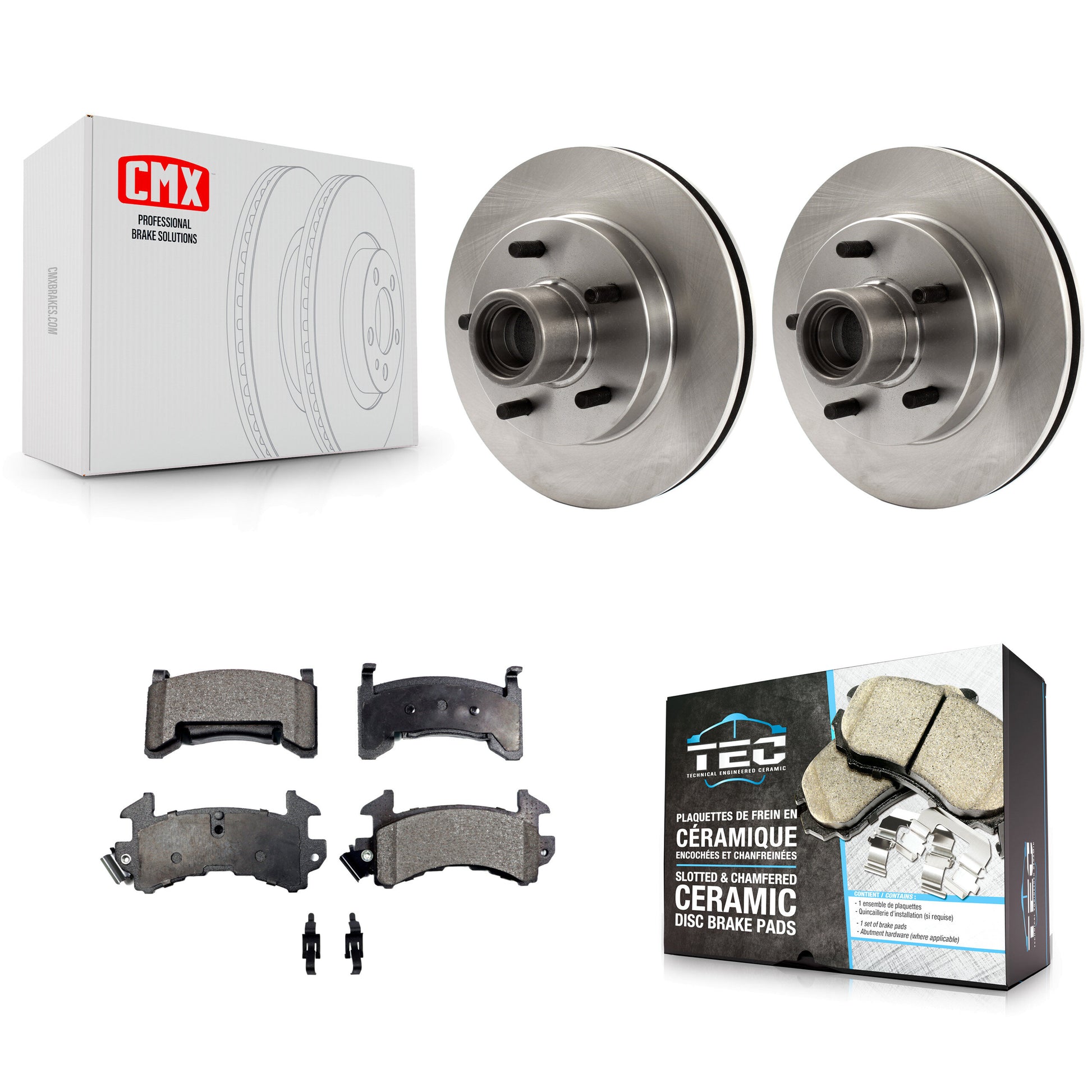 Transit Auto K8T-100713 Disc Brake Kit for 1991-2002 GMC Sonoma, Isuzu Hombre, Chevrolet Blazer & more - Front product image