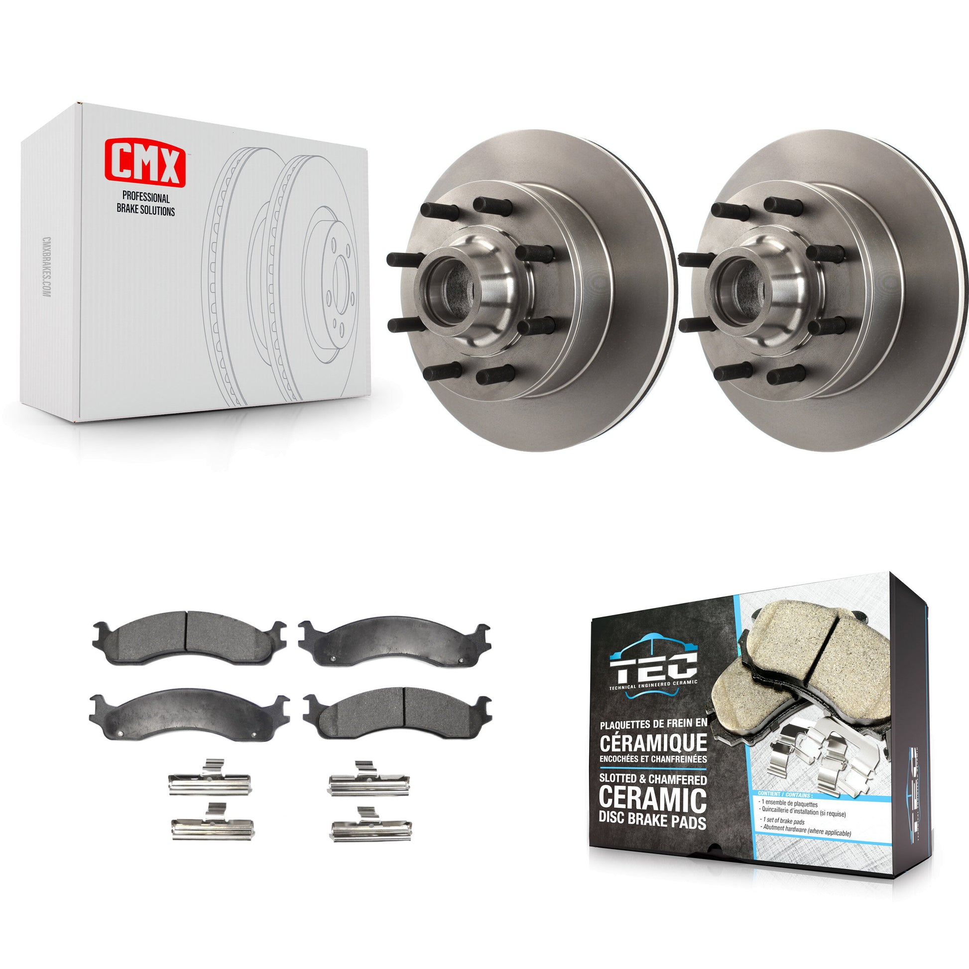 Transit Auto K8T-100721 Disc Brake Kit for 1995-1999 Ford E-350 Super Duty, Ford F-250, Ford E-350 Econoline Club Wagon & more - Front product image