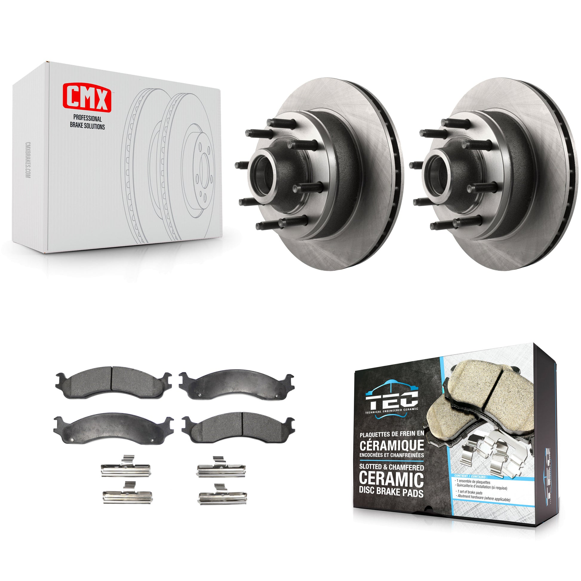 Transit Auto K8T-100723 Disc Brake Kit for 1995-2007 Ford E-150, Ford E-350 Econoline, Ford E-250 & more - Front product image