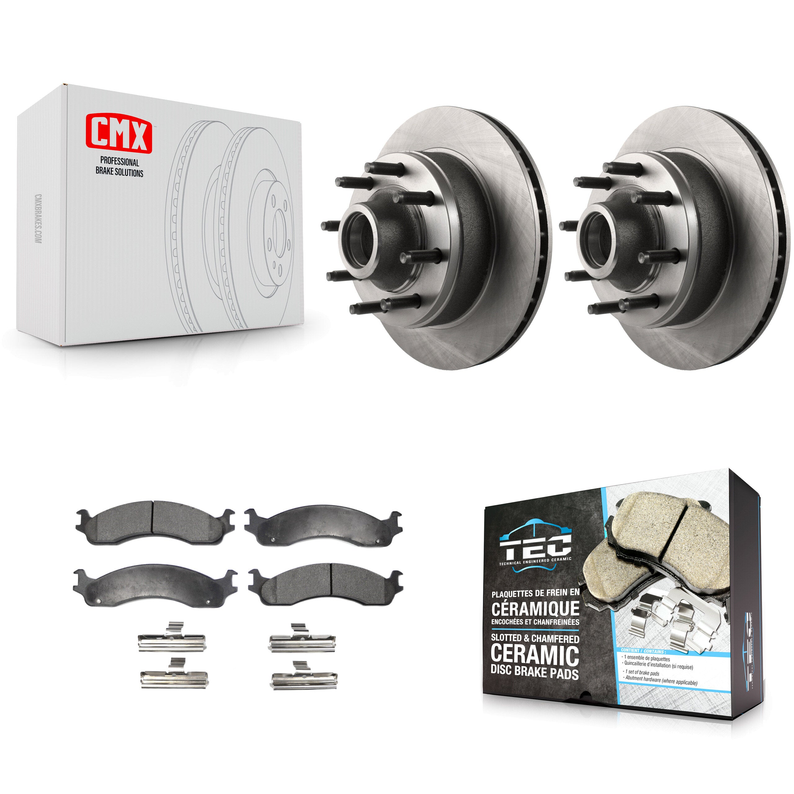 Transit Auto K8T-100723 Disc Brake Kit for 1995-2007 Ford E-150, Ford E-350 Econoline, Ford E-250 & more - Front product image