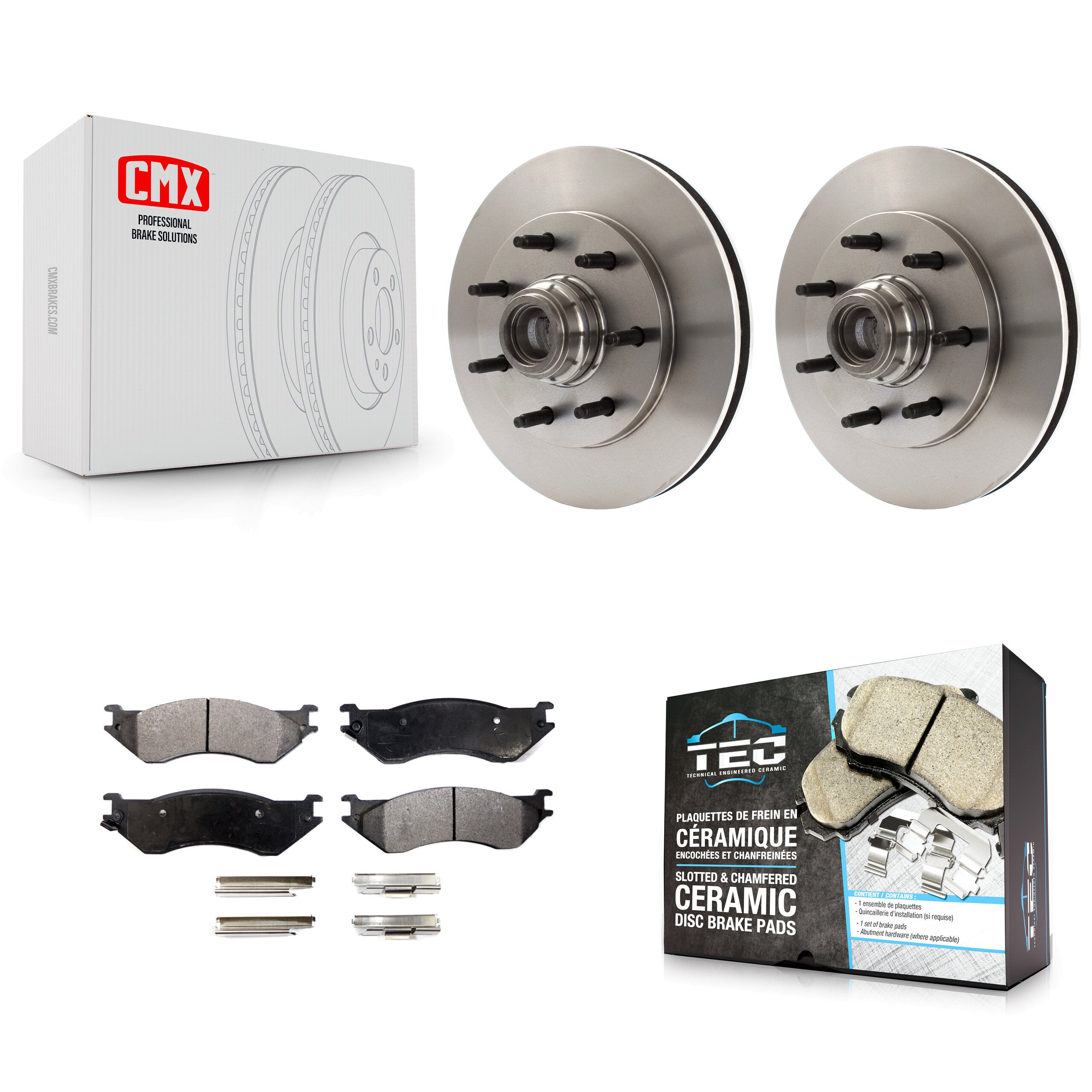 Transit Auto K8T-100731 Disc Brake Kit for 1997-2004 Ford F-150 Heritage, Ford F-150, Ford F-250 & more - Front product image
