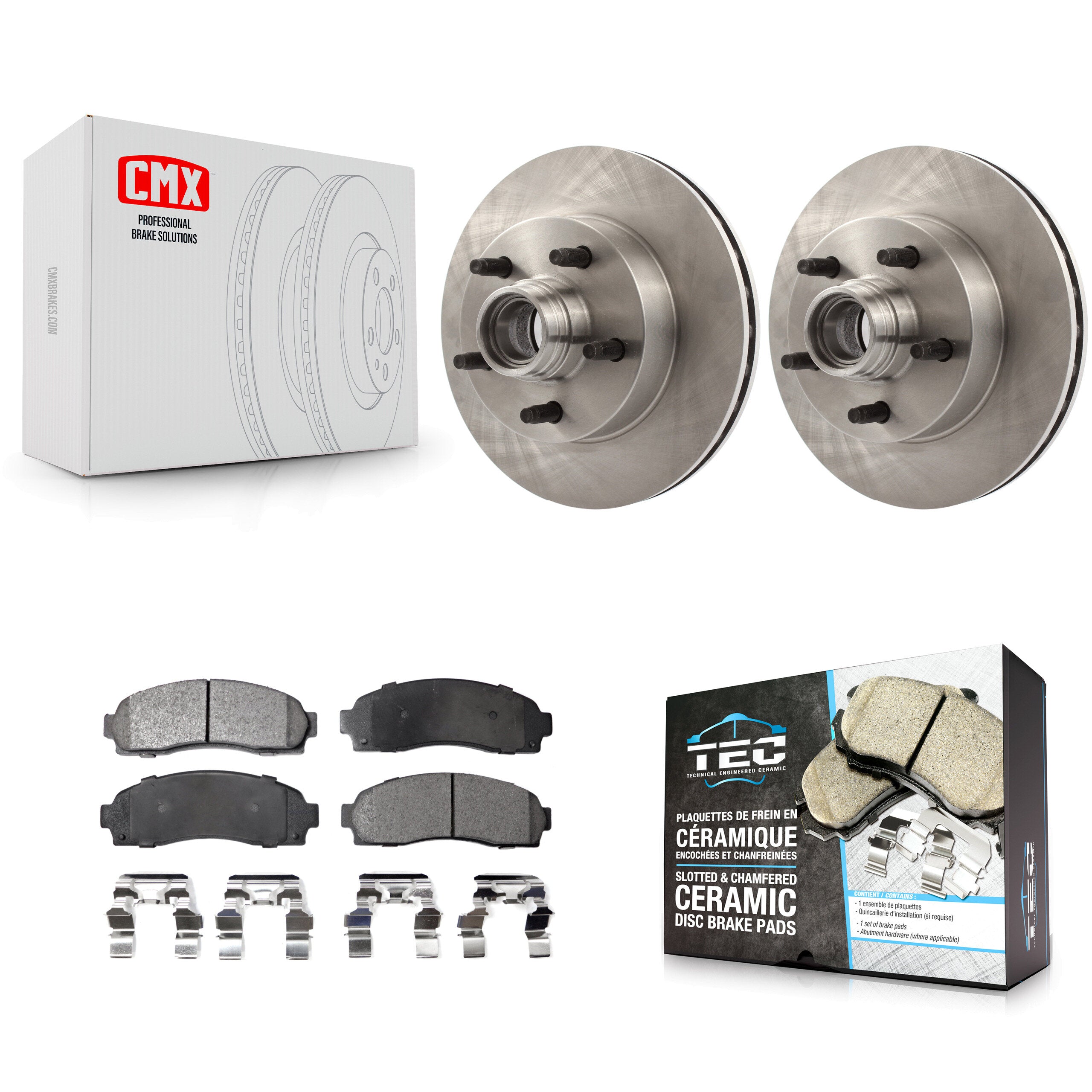 Transit Auto K8T-100733 Disc Brake Kit for 2003-2010 Mazda B2300, Mazda B3000, Mazda B4000 - Front product image