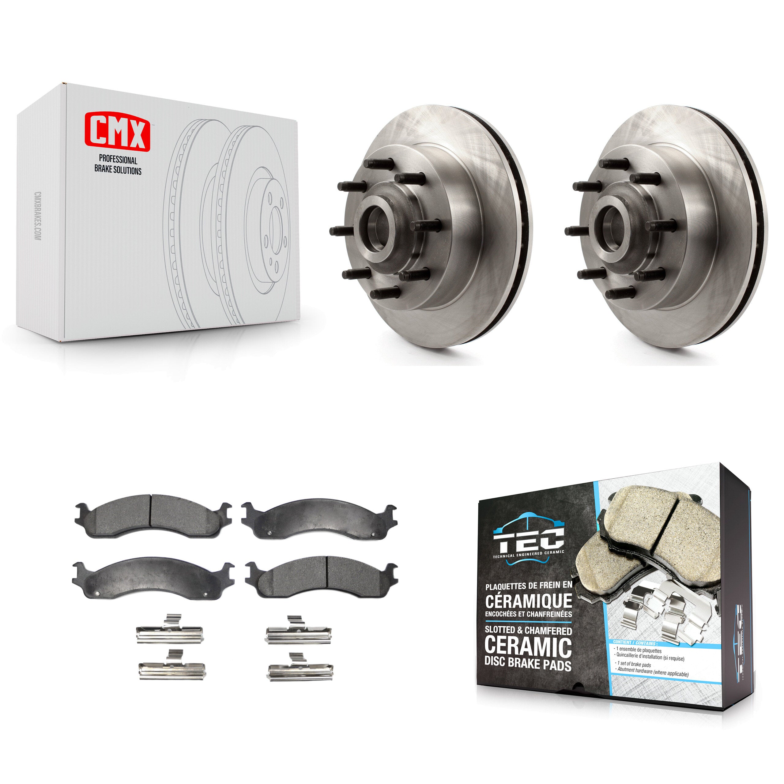 Transit Auto K8T-100762 Disc Brake Kit for 1998-2003 Dodge Ram 2500, Dodge Ram 2500 Van, Dodge Ram 3500 Van & more - Front product image