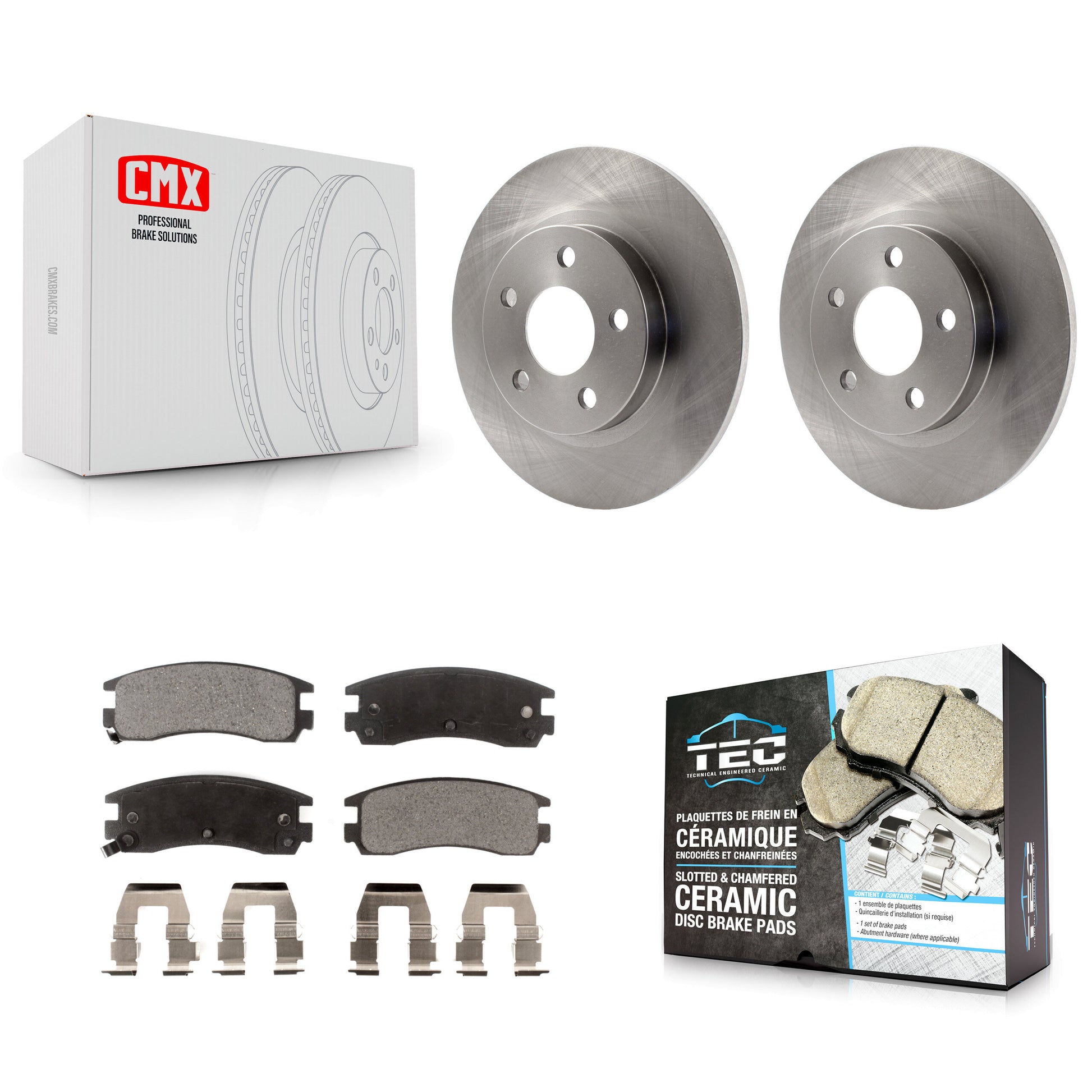 Transit Auto K8T-101623 Disc Brake Kit for 2000-2005 Pontiac Bonneville, Buick Park Avenue, Cadillac Seville & more - Rear product image