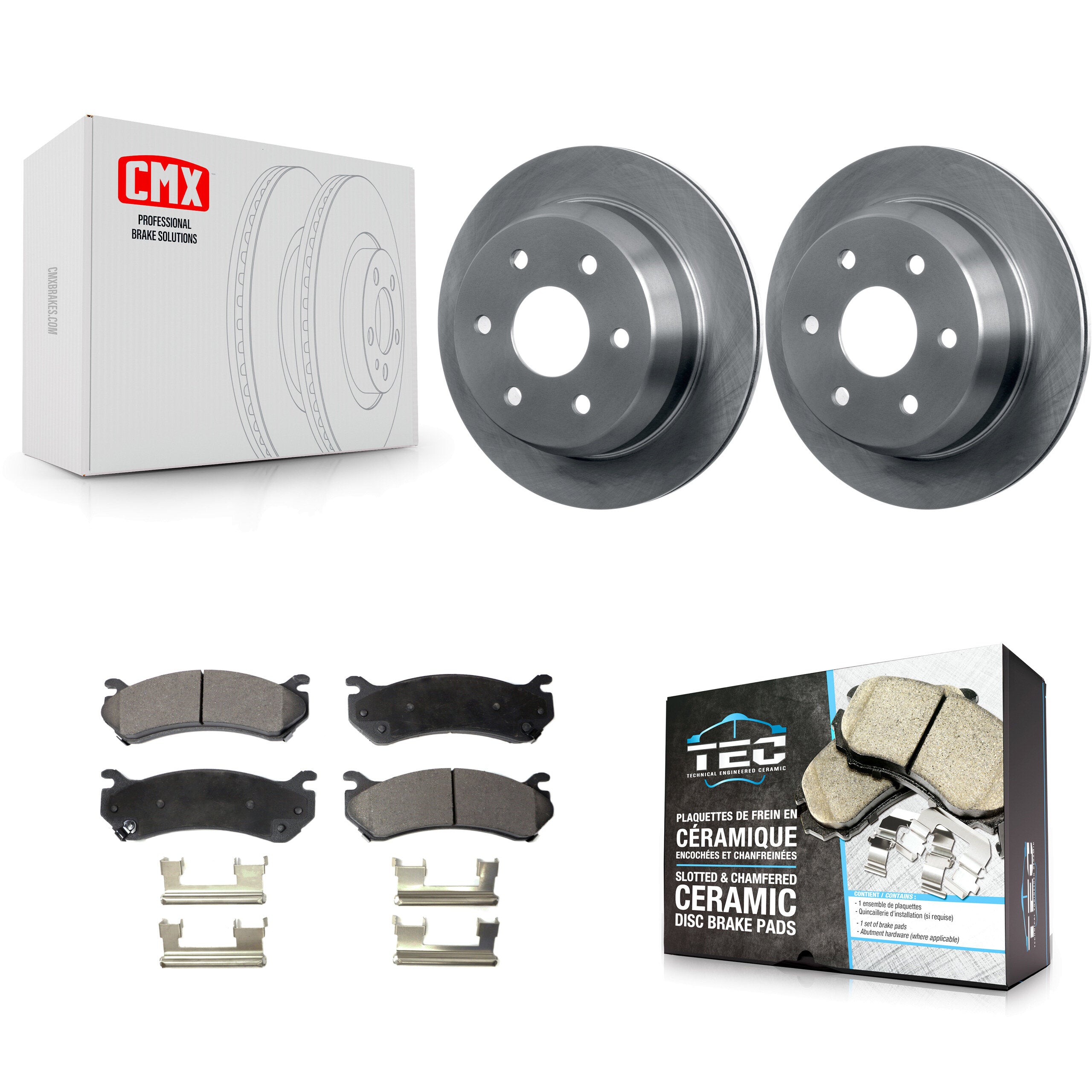 Transit Auto K8T-101625 Disc Brake Kit for 2003 Chevrolet Silverado 2500, Chevrolet Silverado 2500 HD, Chevrolet Suburban 2500 & more - Rear product image