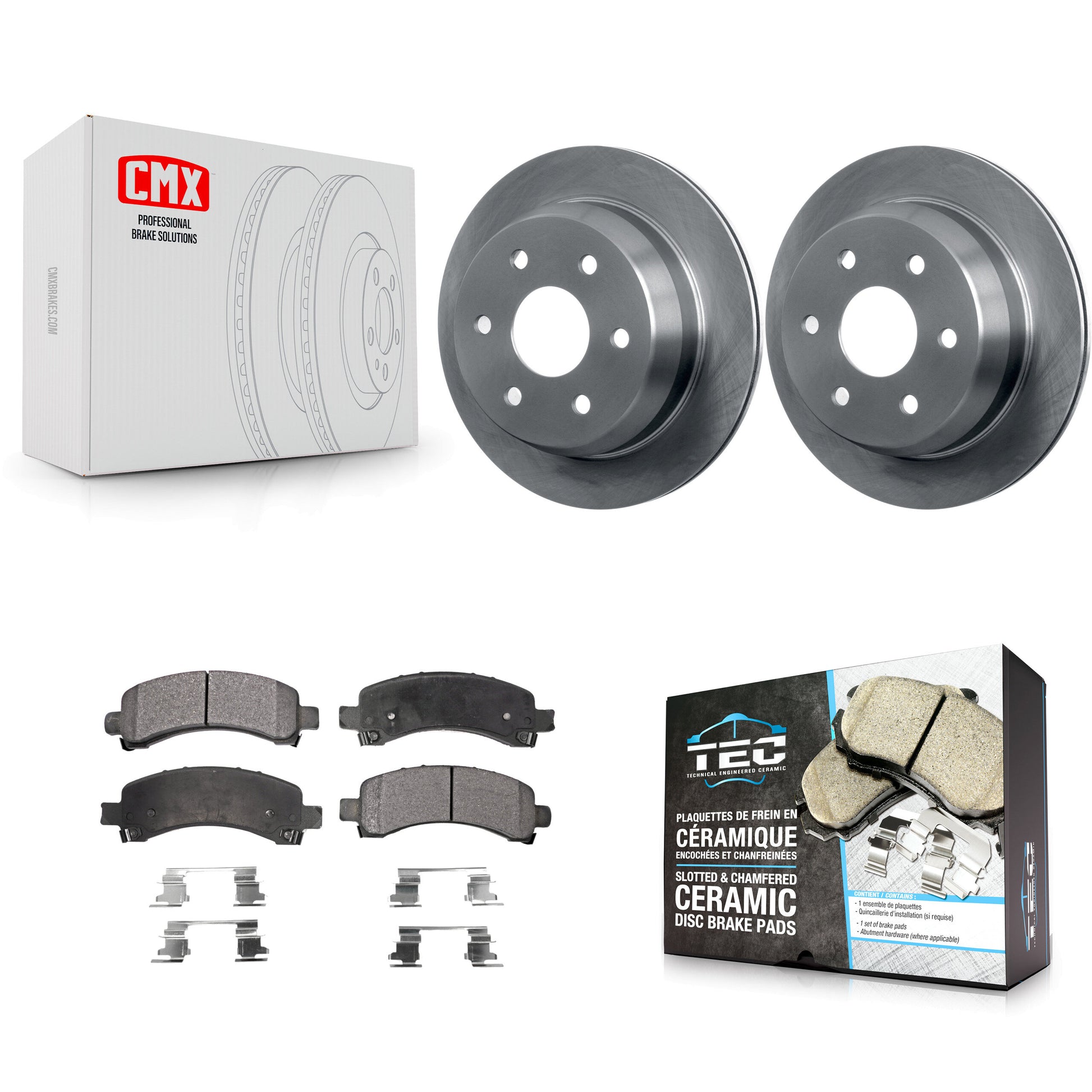 Transit Auto K8T-101628 Disc Brake Kit for 2002 Chevrolet Avalanche 1500, Chevrolet Suburban 1500 - Rear product image