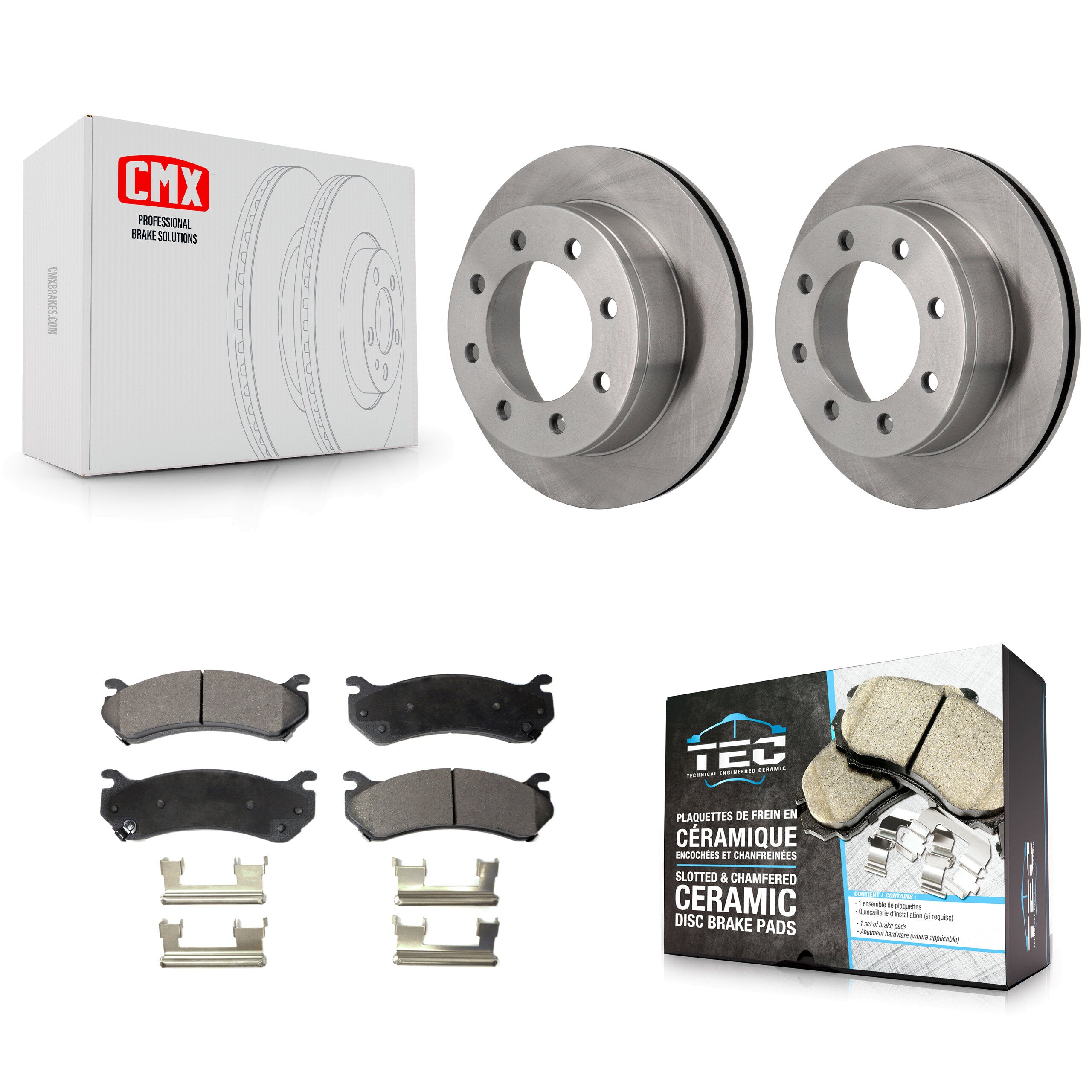 Transit Auto K8T-101629 Disc Brake Kit for 1999-2013 Chevrolet Suburban 2500, GMC Yukon XL 2500, Chevrolet Silverado 2500 HD & more - Rear product image