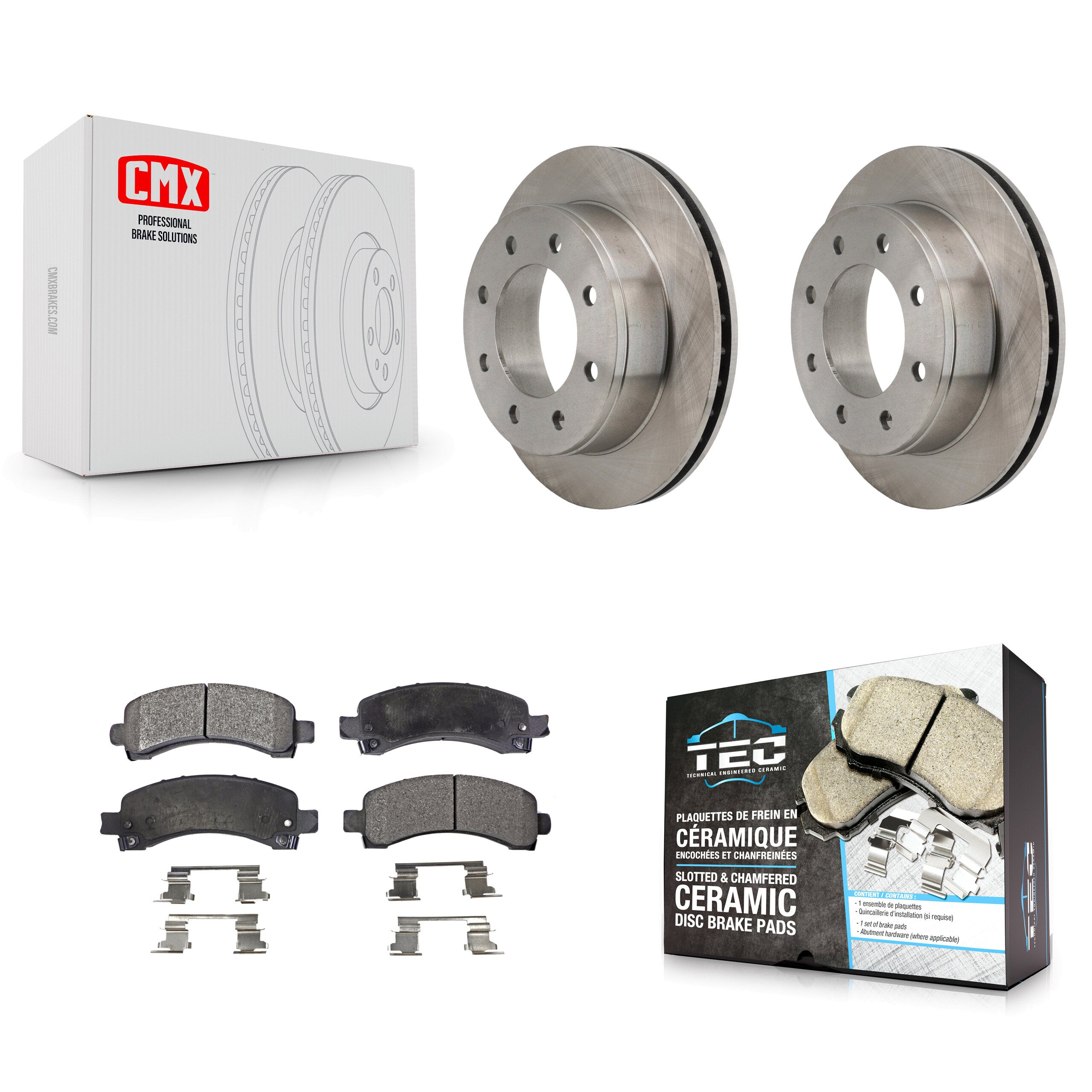 Transit Auto K8T-101632 Disc Brake Kit for 2003-2014 Chevrolet Express 3500, GMC Savana 3500, Chevrolet Express 2500 & more - Rear product image