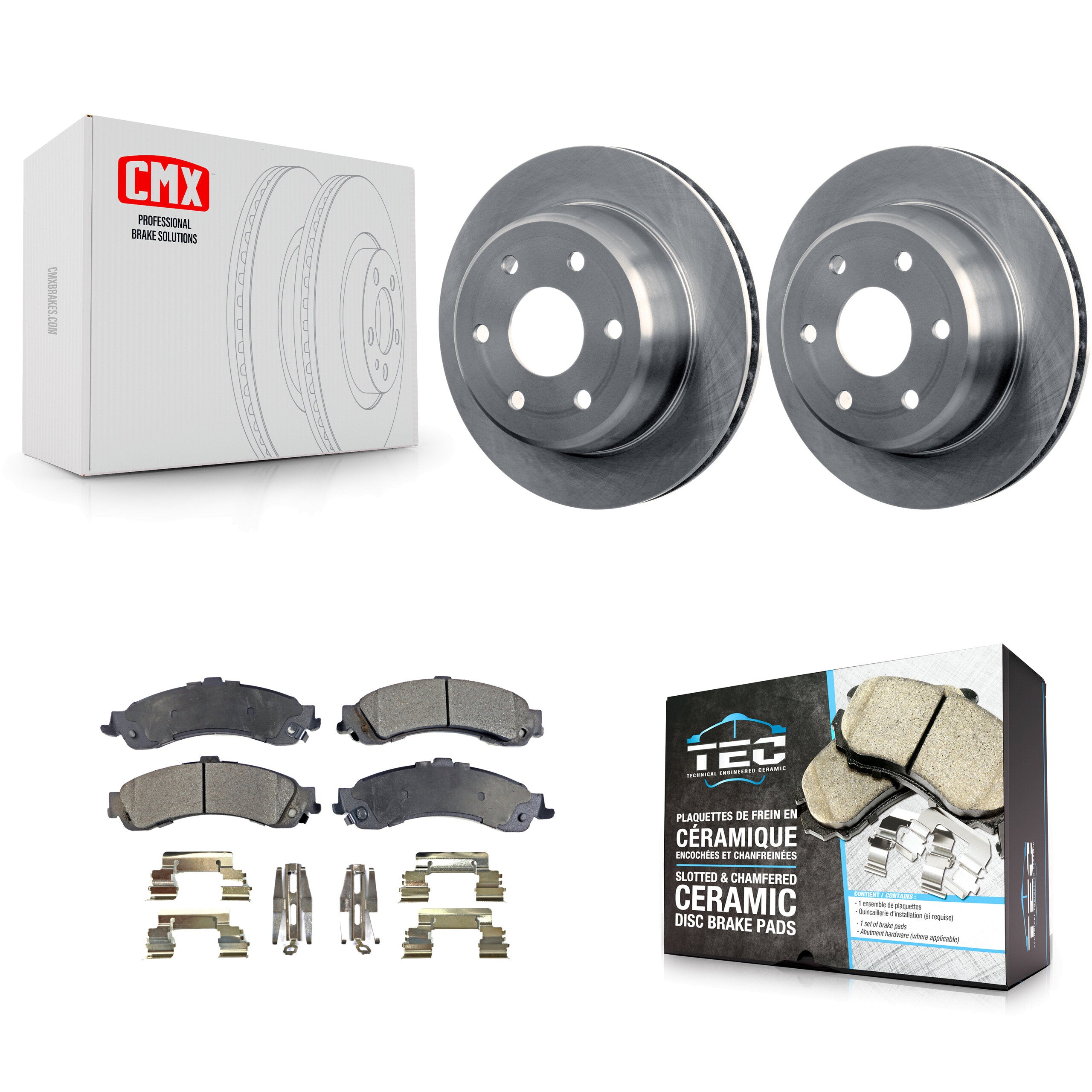 Transit Auto K8T-101635 Disc Brake Kit for 2000-2006 Cadillac Escalade, Cadillac Escalade ESV, Chevrolet Avalanche 1500 & more - Rear product image