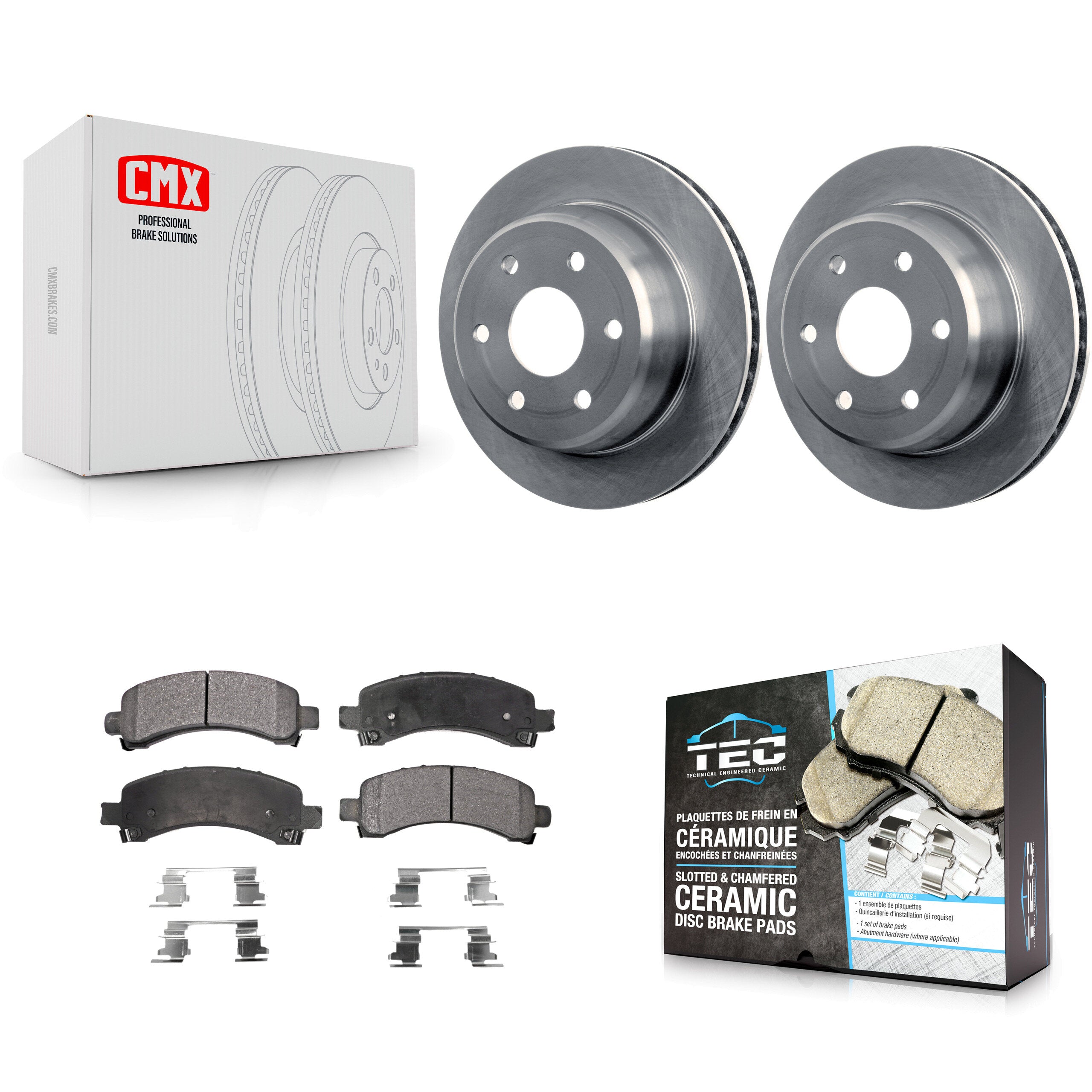 Transit Auto K8T-101636 Disc Brake Kit for 2002-2014 Cadillac Escalade, Chevrolet Avalanche 1500, Chevrolet Express 1500 & more - Rear product image