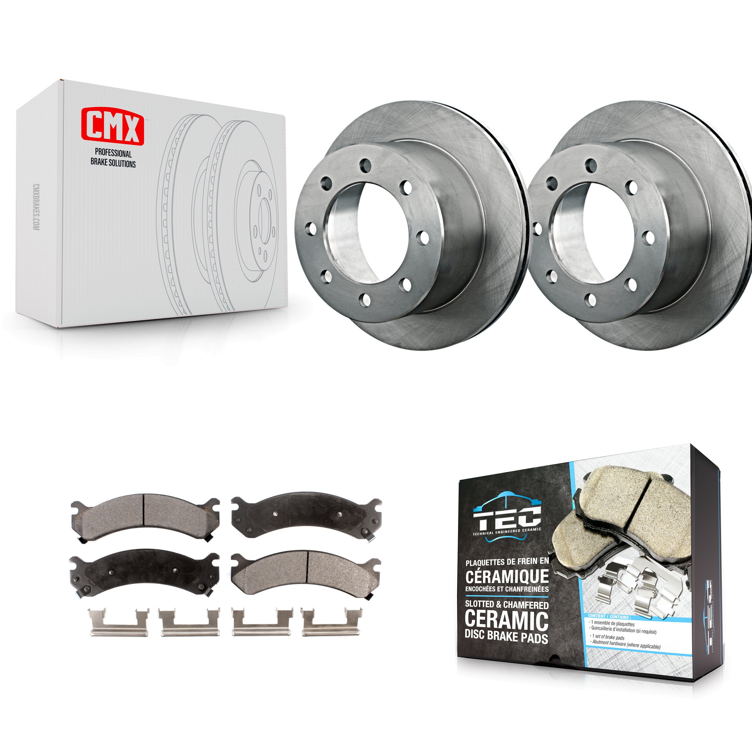 Transit Auto K8T-101638 Disc Brake Kit for 2001-2010 Chevrolet Silverado 3500 Classic, Chevrolet Silverado 3500 HD, GMC Sierra 3500 HD & more - Rear product image
