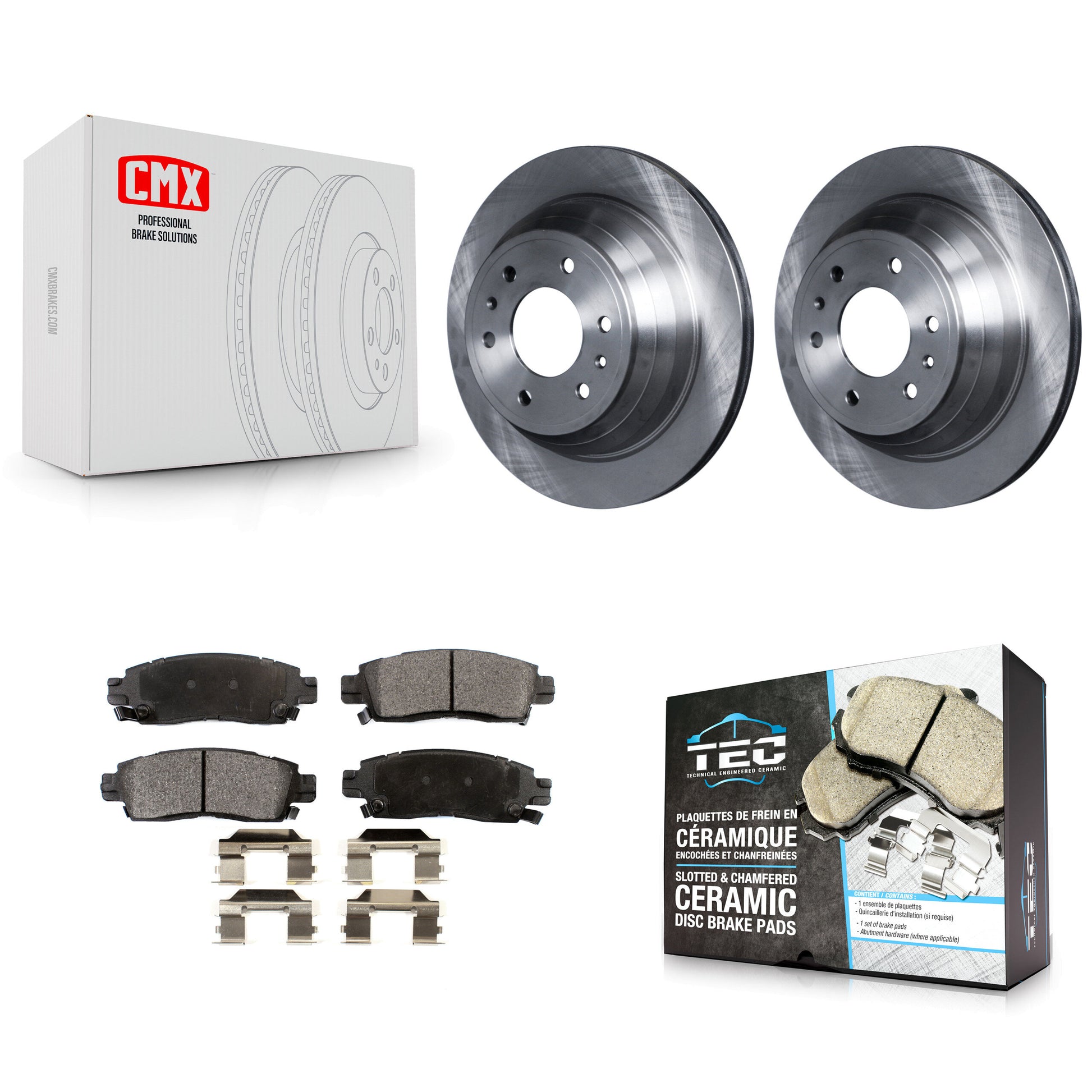 Transit Auto K8T-101642 Disc Brake Kit for 2002-2009 Saab 9-7x, Buick Rainier, GMC Envoy XUV & more - Rear product image