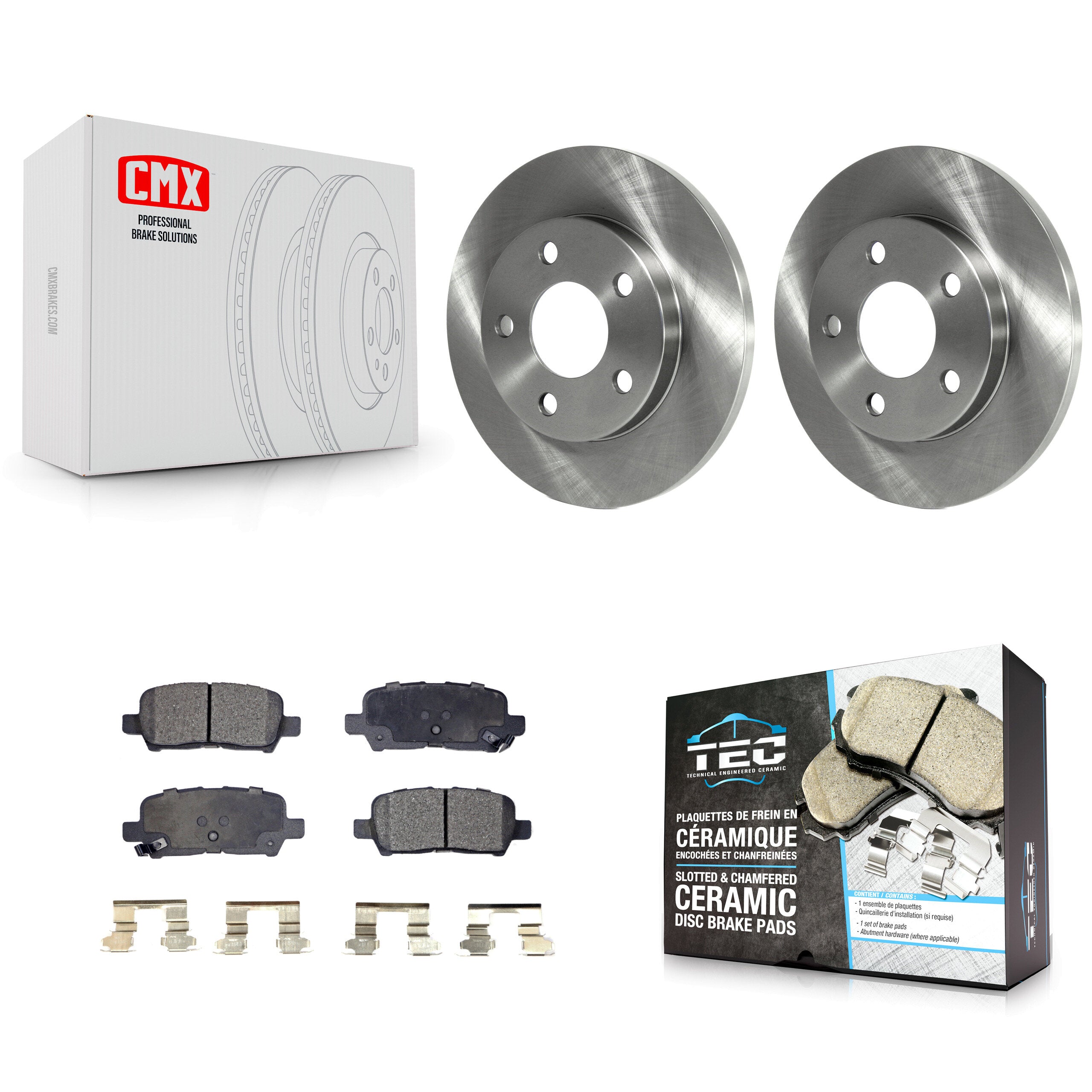 Transit Auto K8T-101646 Disc Brake Kit for 2004-2016 Chevrolet Impala Limited, Chevrolet Impala, Buick Allure & more - Rear product image