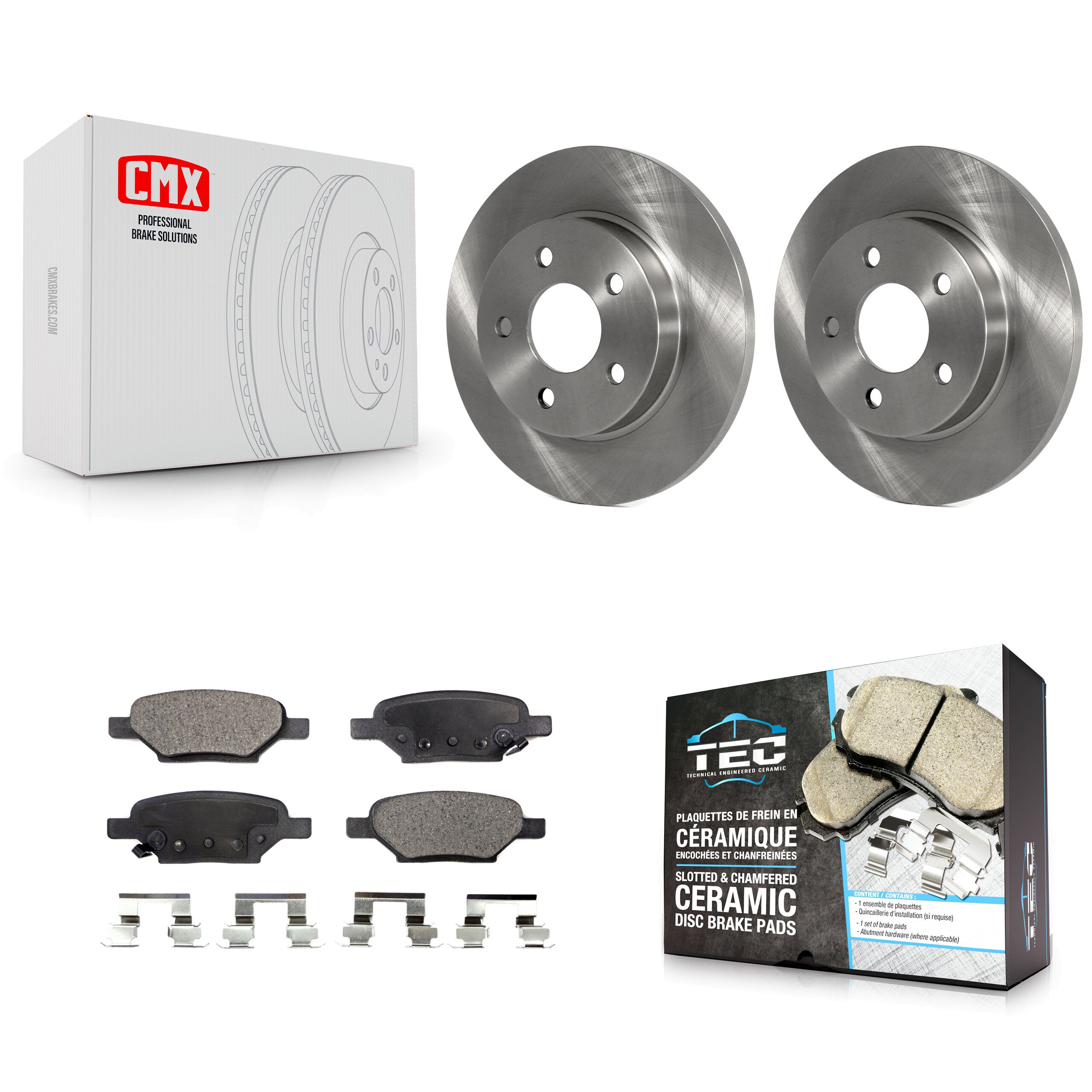 Transit Auto K8T-101647 Disc Brake Kit for 2004-2012 Chevrolet HHR, Chevrolet Cobalt, Chevrolet Malibu & more - Rear product image