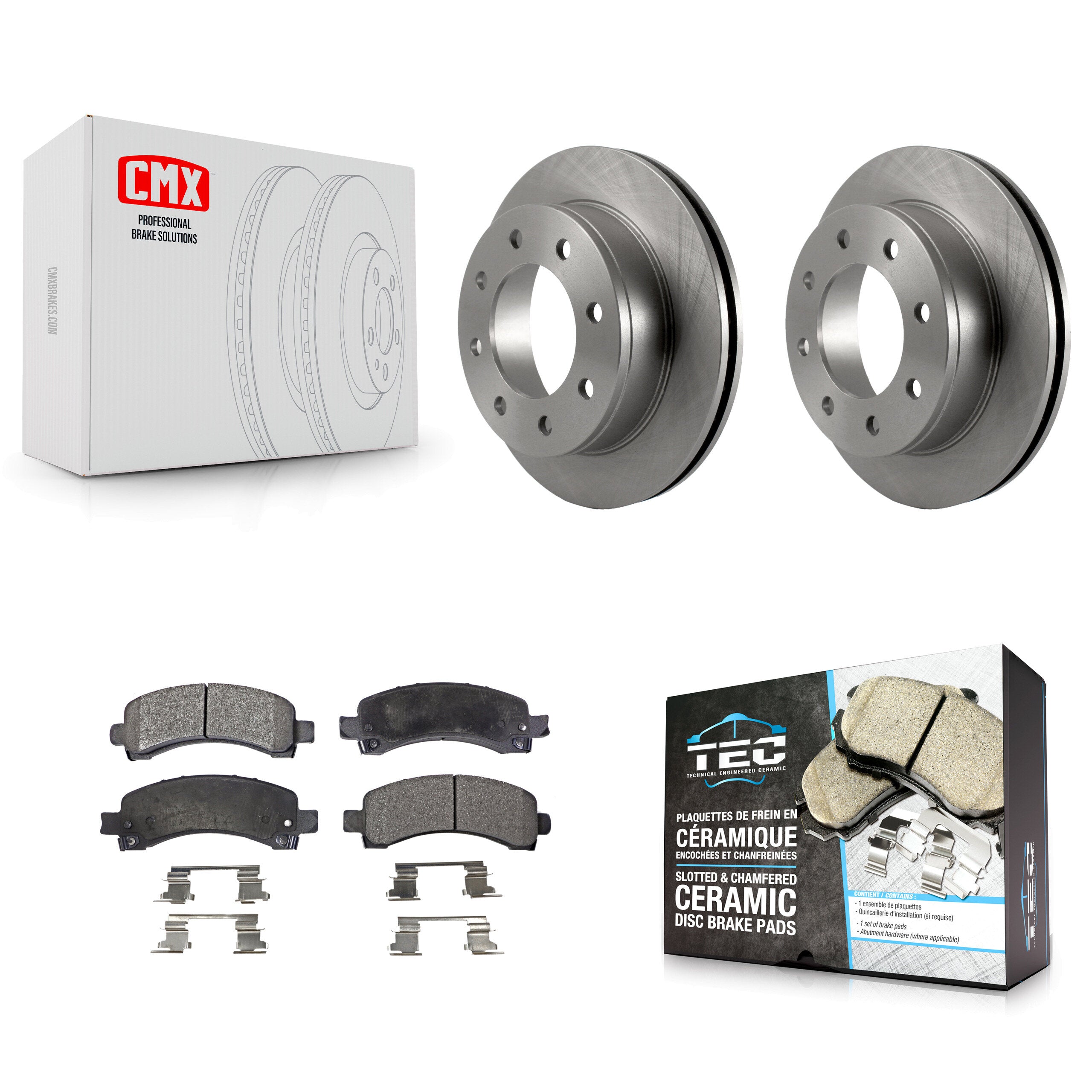 Transit Auto K8T-101656 Disc Brake Kit for 2005-2020 GMC Savana 2500, Chevrolet Express 2500, Chevrolet Express 3500 & more - Rear product image