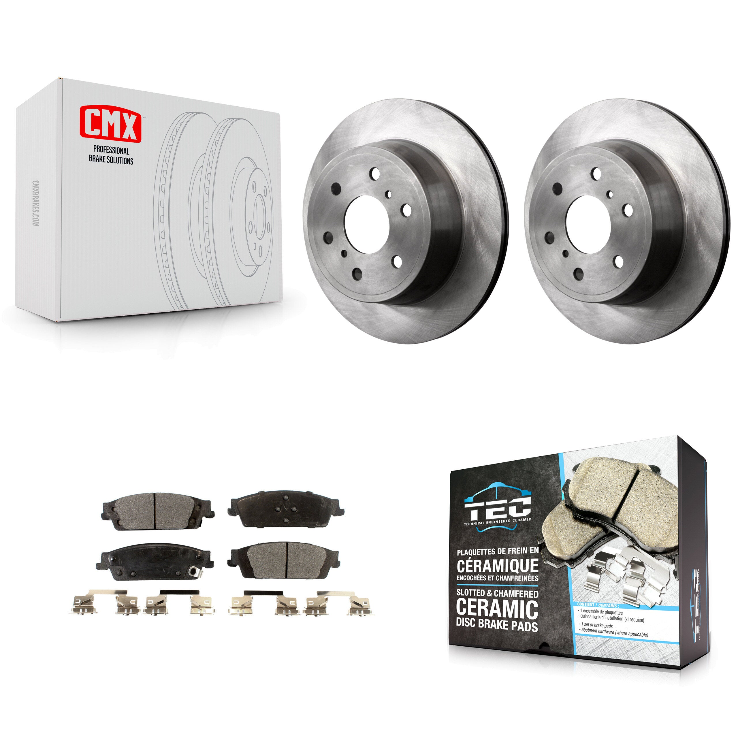 Transit Auto K8T-101662 Disc Brake Kit for 2014-2020 Chevrolet Suburban, Chevrolet Silverado 1500, Chevrolet Silverado 1500 LD & more - Rear product image
