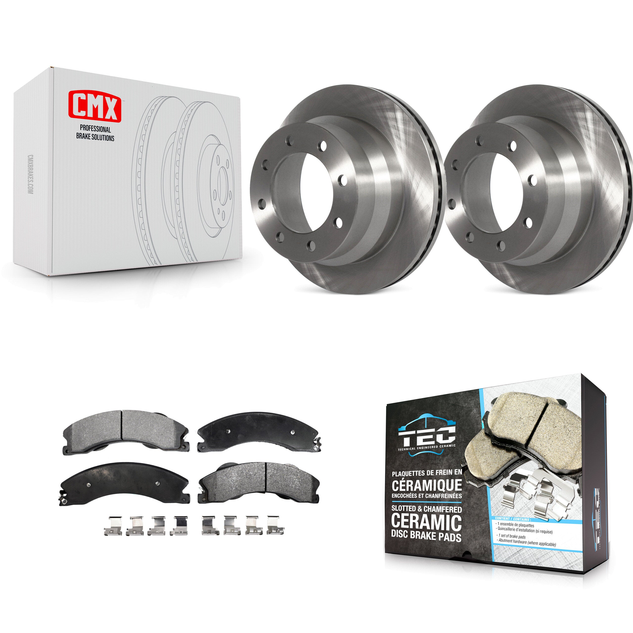 Transit Auto K8T-101667 Disc Brake Kit for 2009-2020 Chevrolet Express 4500, Chevrolet Express 3500, GMC Savana 3500 & more - Rear product image
