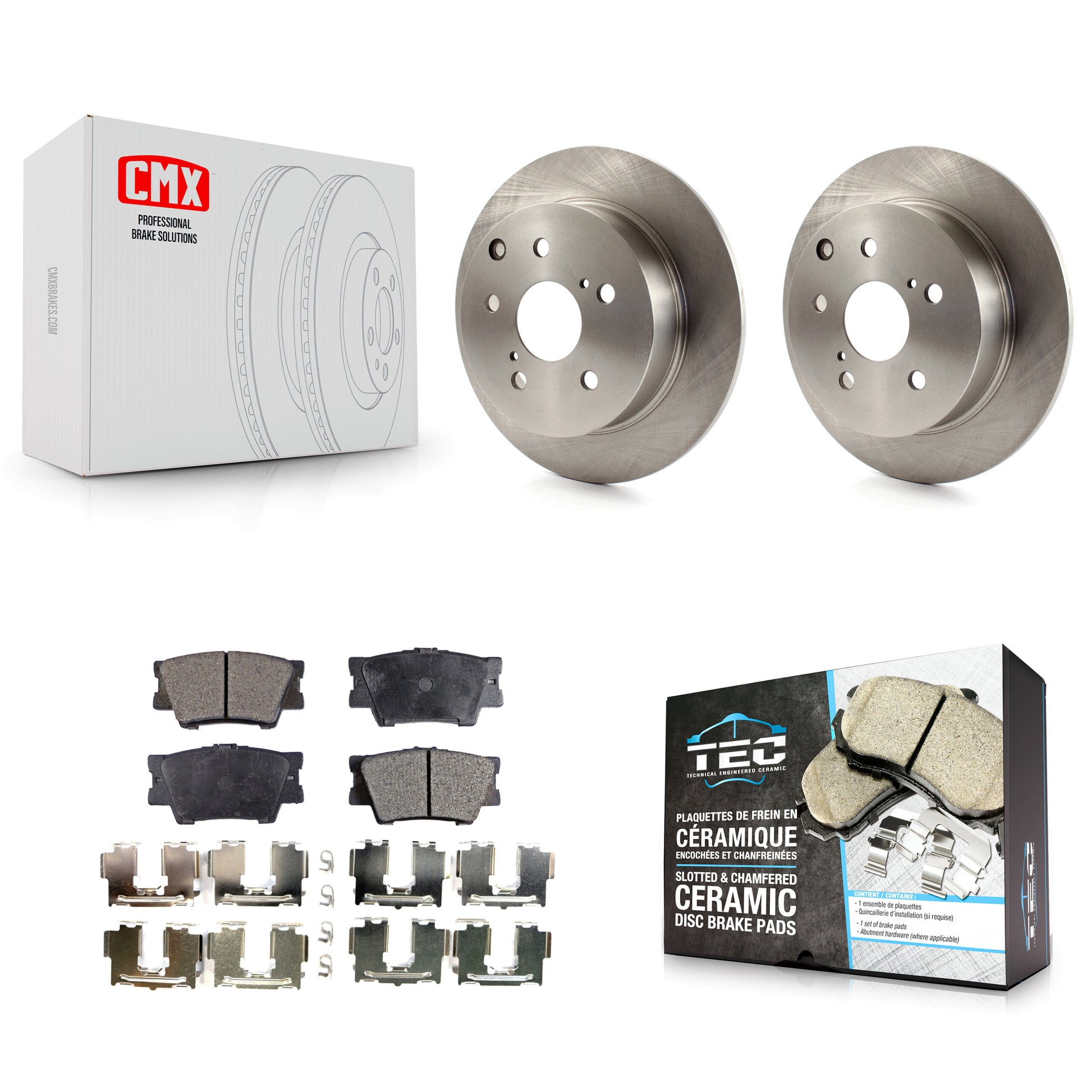 Transit Auto K8T-101670 Disc Brake Kit for 2009-2013 Toyota Matrix, Pontiac Vibe - Rear product image