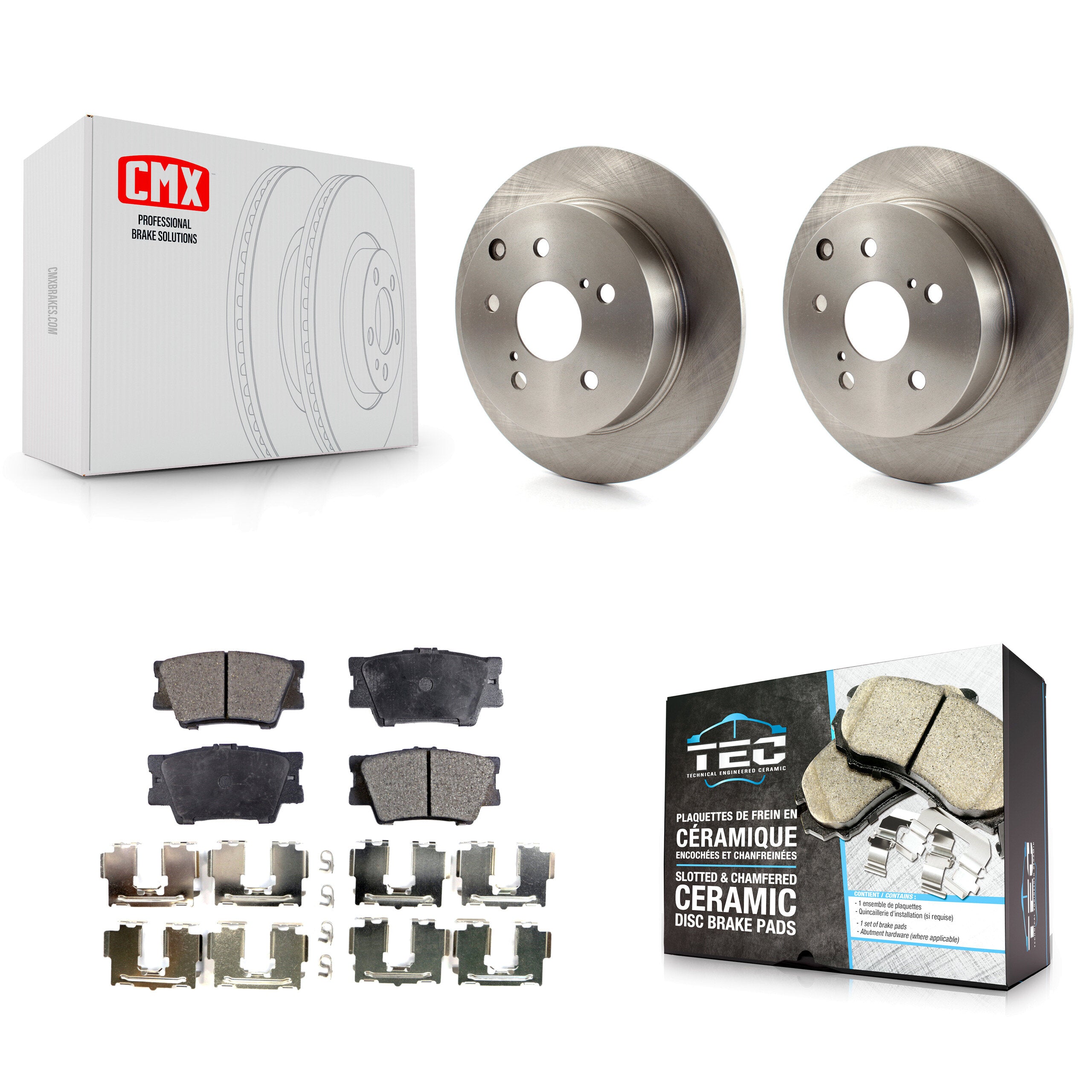 Transit Auto K8T-101670 Disc Brake Kit for 2009-2013 Toyota Matrix, Pontiac Vibe - Rear product image