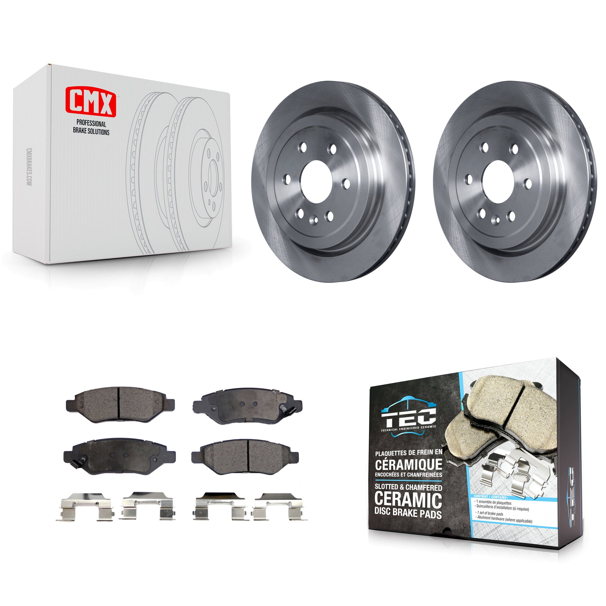 Transit Auto K8T-101681 Disc Brake Kit for 2010-2016 Saab 9-4X, Cadillac SRX - Rear product image