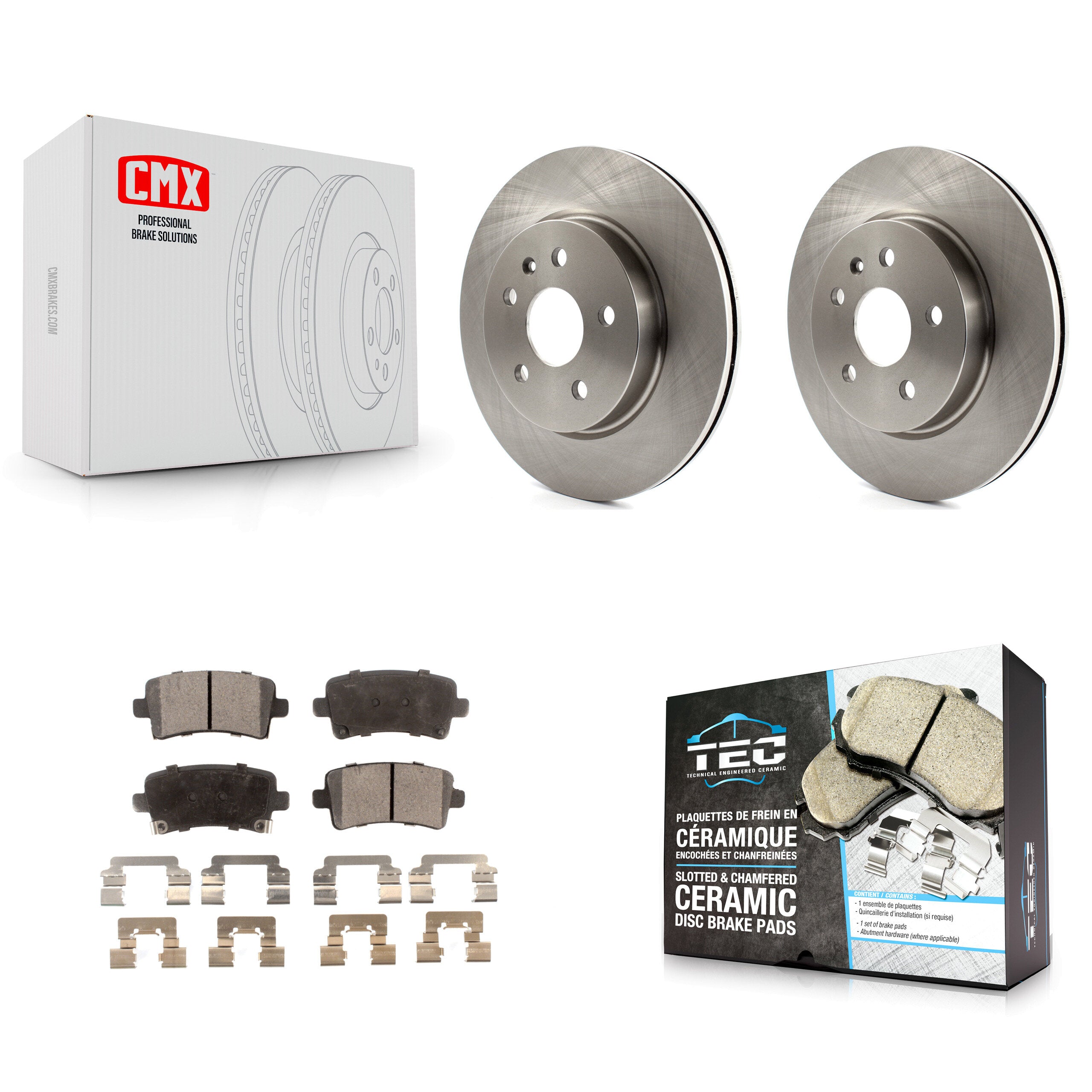 Transit Auto K8T-101685 Disc Brake Kit for 2010-2020 Cadillac XTS, Chevrolet Malibu Limited, Chevrolet Impala & more - Rear product image