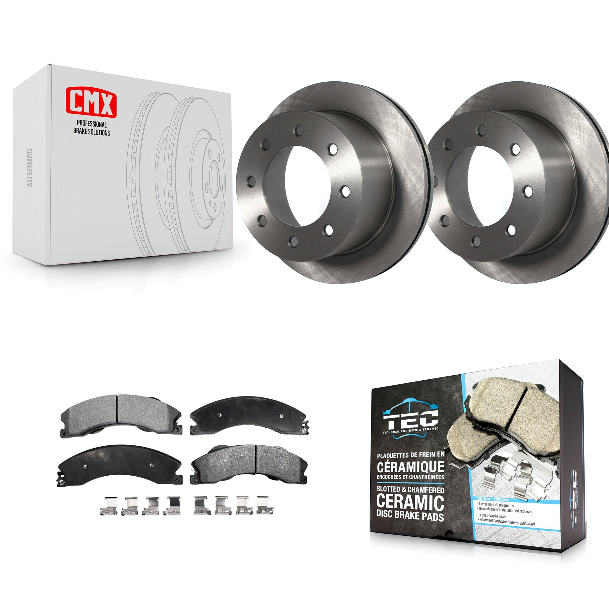 Transit Auto K8T-101691 Disc Brake Kit for 2011-2019 Chevrolet Silverado 3500 HD, GMC Sierra 3500 HD - Rear product image