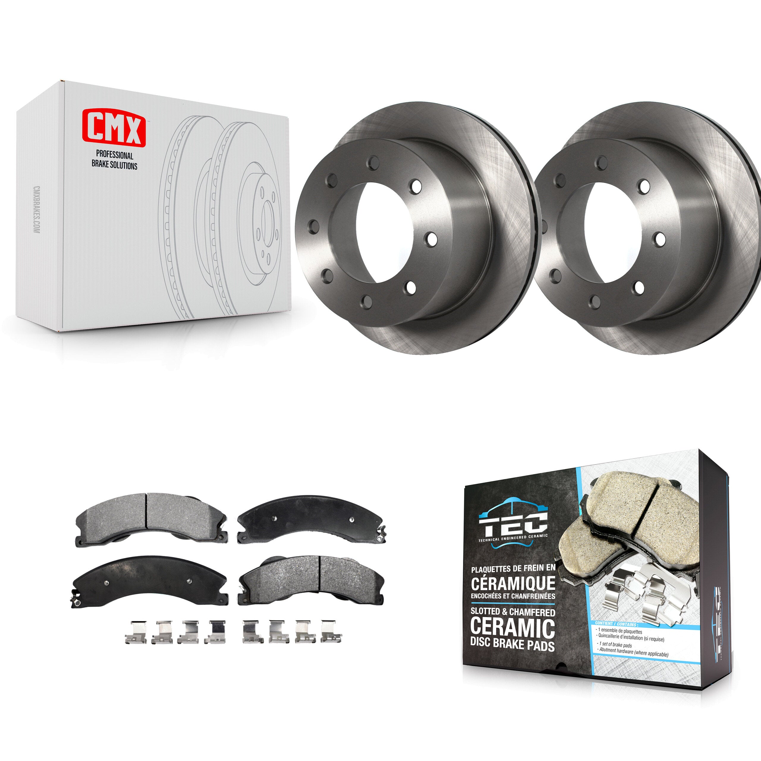 Transit Auto K8T-101691 Disc Brake Kit for 2011-2019 Chevrolet Silverado 3500 HD, GMC Sierra 3500 HD - Rear product image