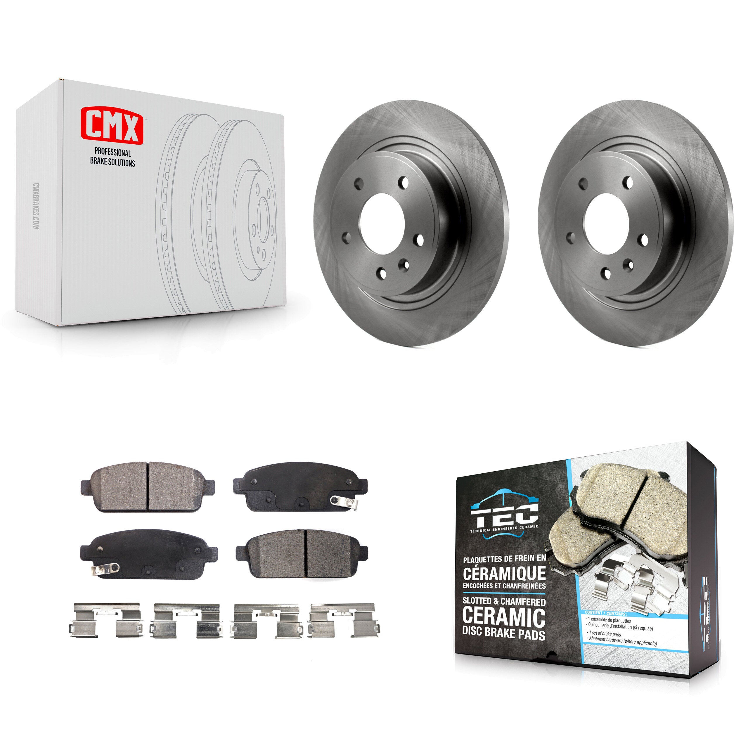 Transit Auto K8T-101692 Disc Brake Kit for 2011-2019 Buick Cascada, Cadillac ELR, Chevrolet Cruze & more - Rear product image