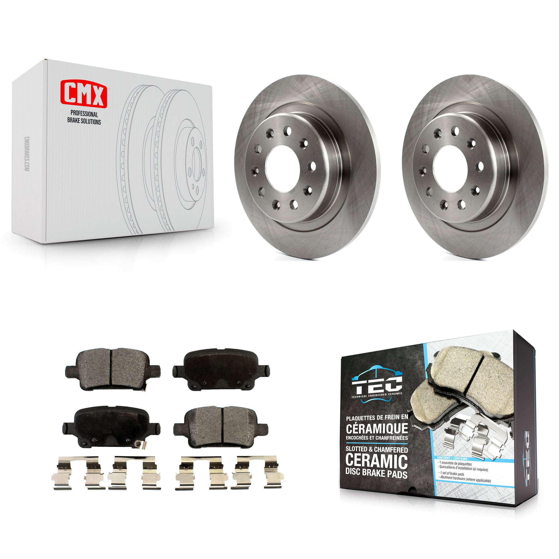 Transit Auto K8T-101694 Disc Brake Kit for 2016-2020 Buick Regal Sportback, Buick Regal TourX, Chevrolet Equinox & more - Rear product image