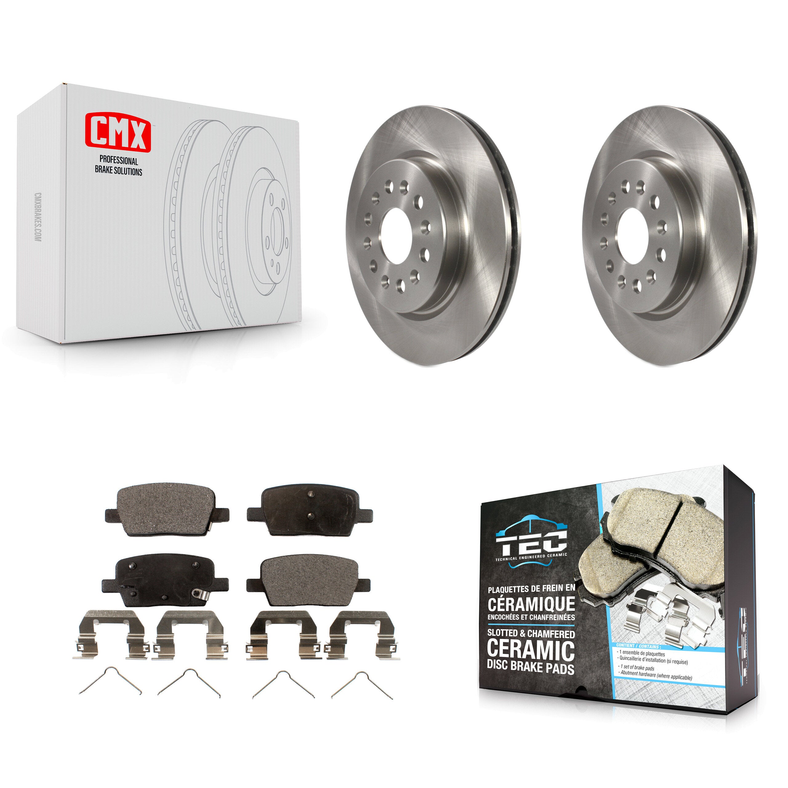 Transit Auto K8T-101695 Disc Brake Kit for 2017-2020 Cadillac XT6, Chevrolet Traverse, Chevrolet Blazer & more - Rear product image