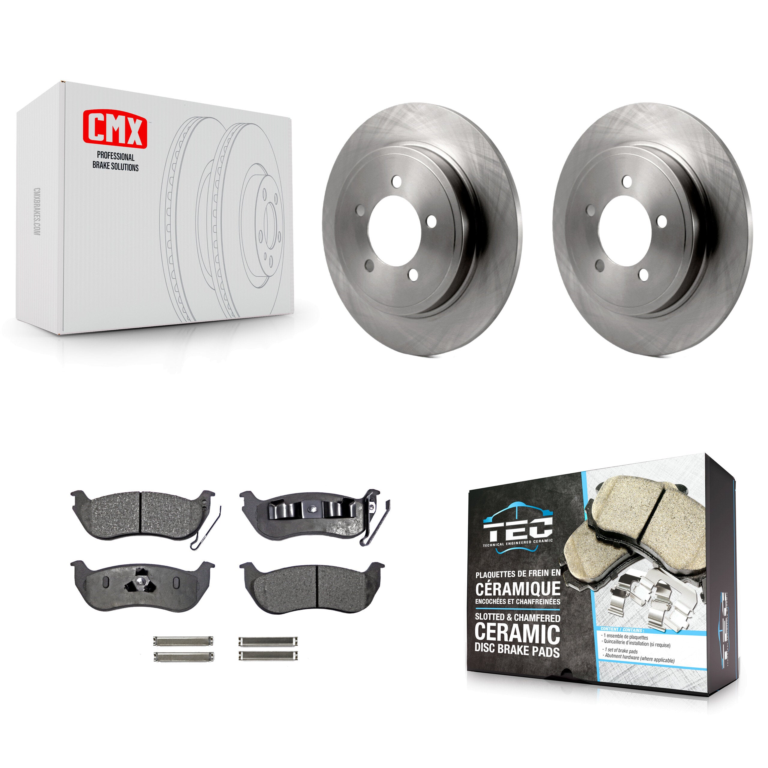 Transit Auto K8T-101713 Disc Brake Kit for 2006-2010 Ford Explorer Sport Trac, Ford Explorer, Mercury Mountaineer - Rear product image