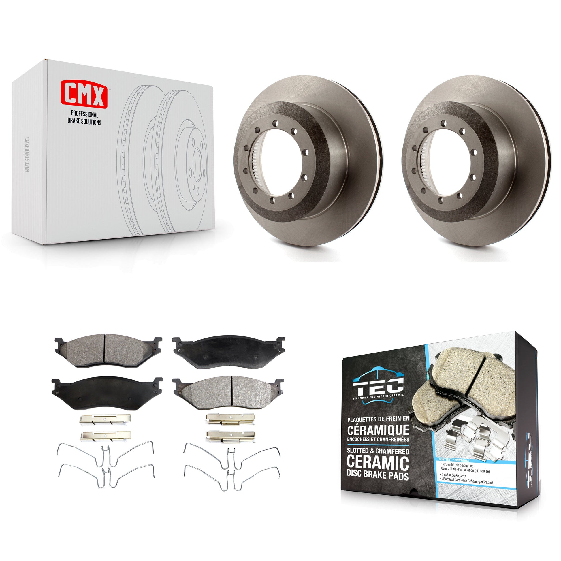 Transit Auto K8T-101723 Disc Brake Kit for 2002-2018 Ford F-59 Commercial Stripped Chassis, Ford F-53 Motorhome Chassis, Ford F-550 Super Duty & more - Rear product image