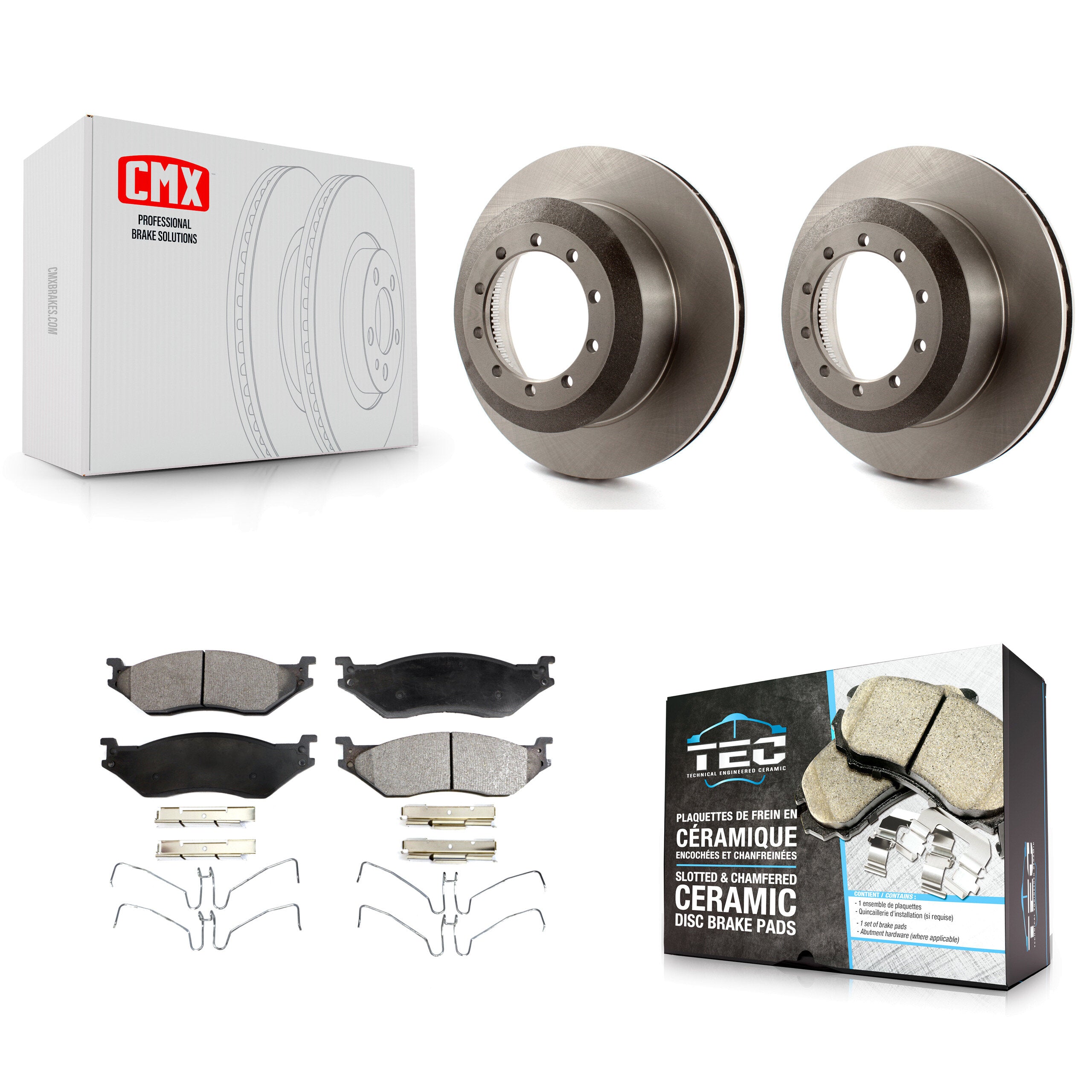 Transit Auto K8T-101723 Disc Brake Kit for 2002-2018 Ford F-59 Commercial Stripped Chassis, Ford F-53 Motorhome Chassis, Ford F-550 Super Duty & more - Rear product image