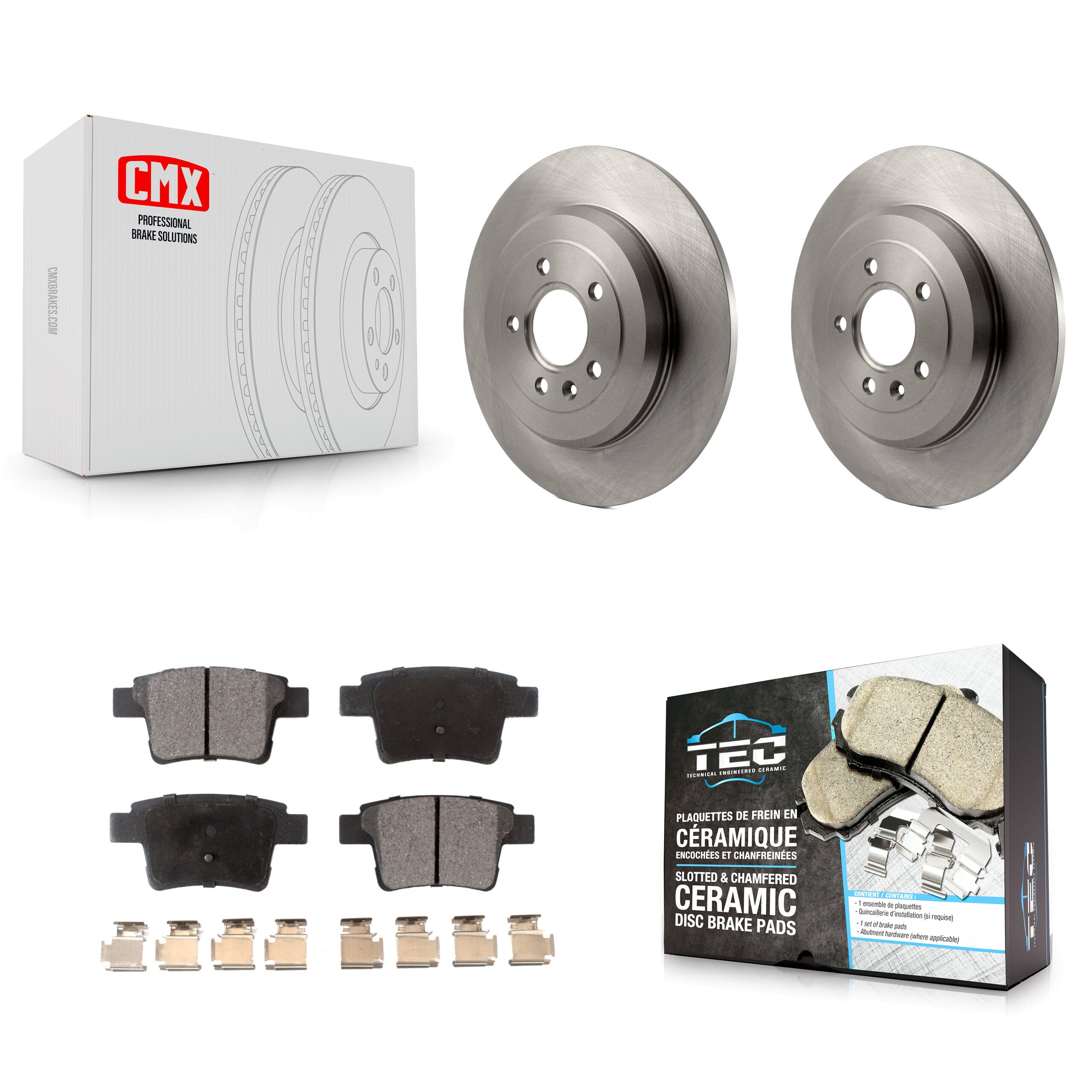 Transit Auto K8T-101742 Disc Brake Kit for 2005-2009 Ford Taurus, Ford Taurus X, Mercury Sable & more - Rear product image