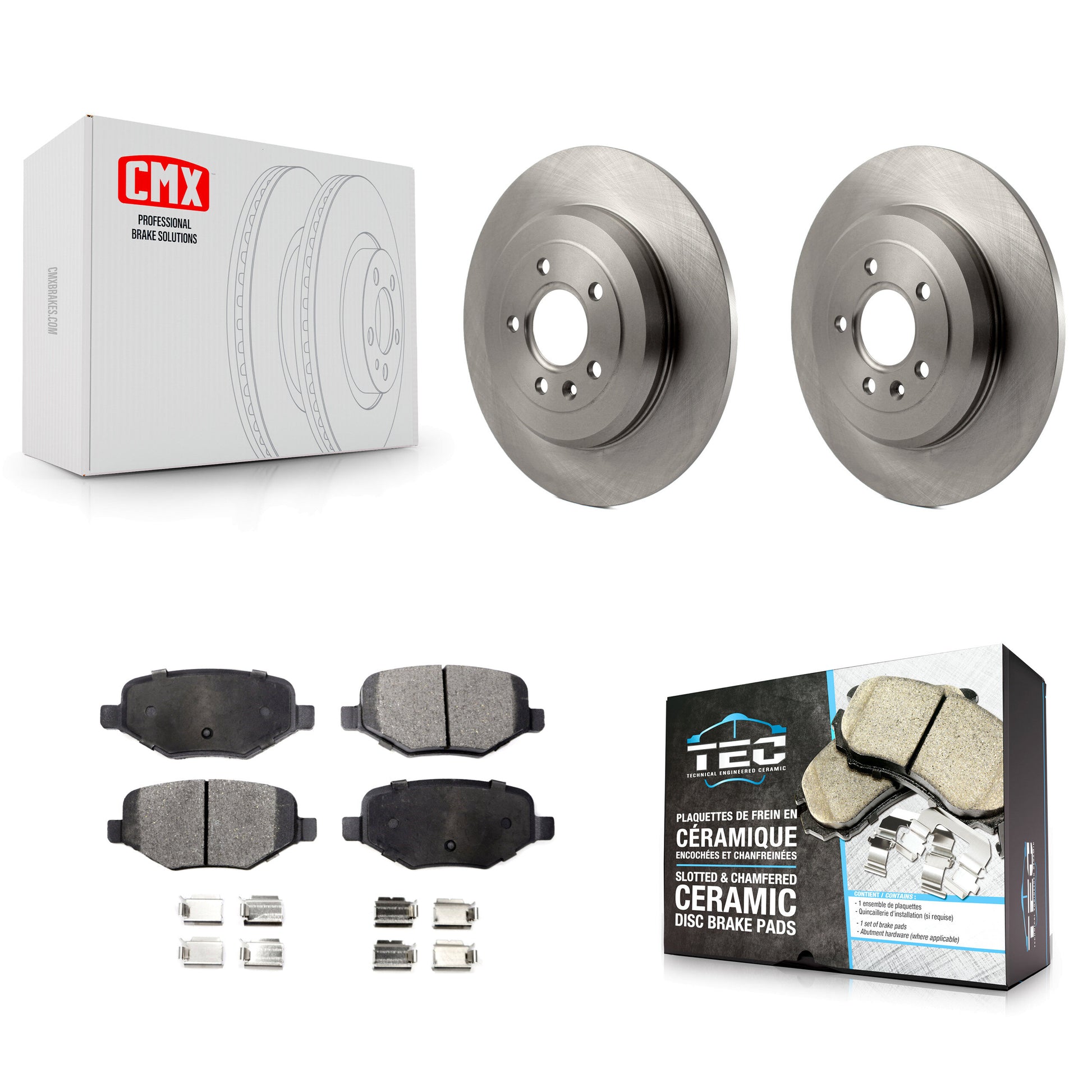 Transit Auto K8T-101743 Disc Brake Kit for 2009-2019 Lincoln MKT, Ford Explorer, Ford Taurus & more - Rear product image