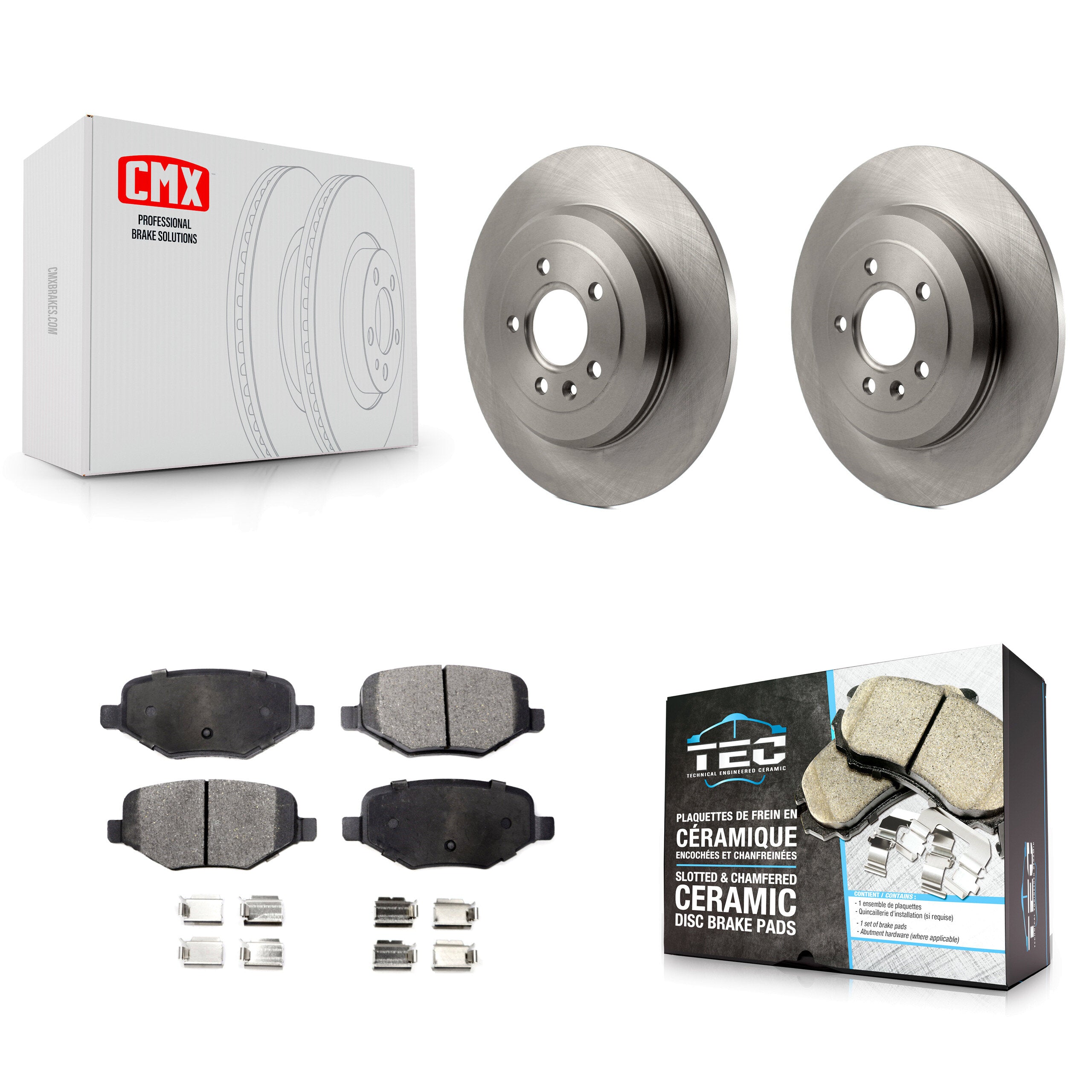Transit Auto K8T-101743 Disc Brake Kit for 2009-2019 Lincoln MKT, Ford Explorer, Ford Taurus & more - Rear product image