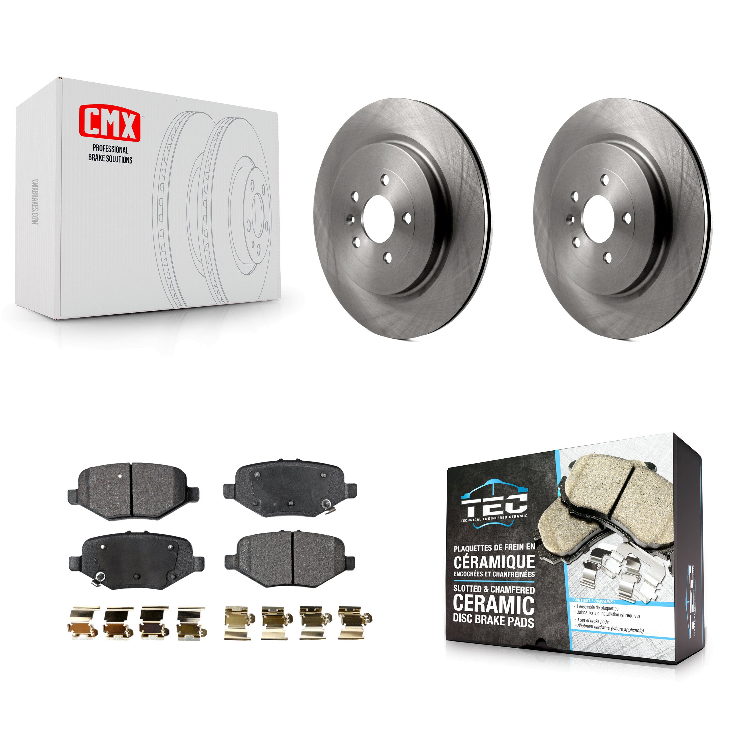 Transit Auto K8T-101751 Disc Brake Kit for 2012-2019 Ford Taurus, Ford Explorer, Ford Special Service Police Sedan & more - Rear product image