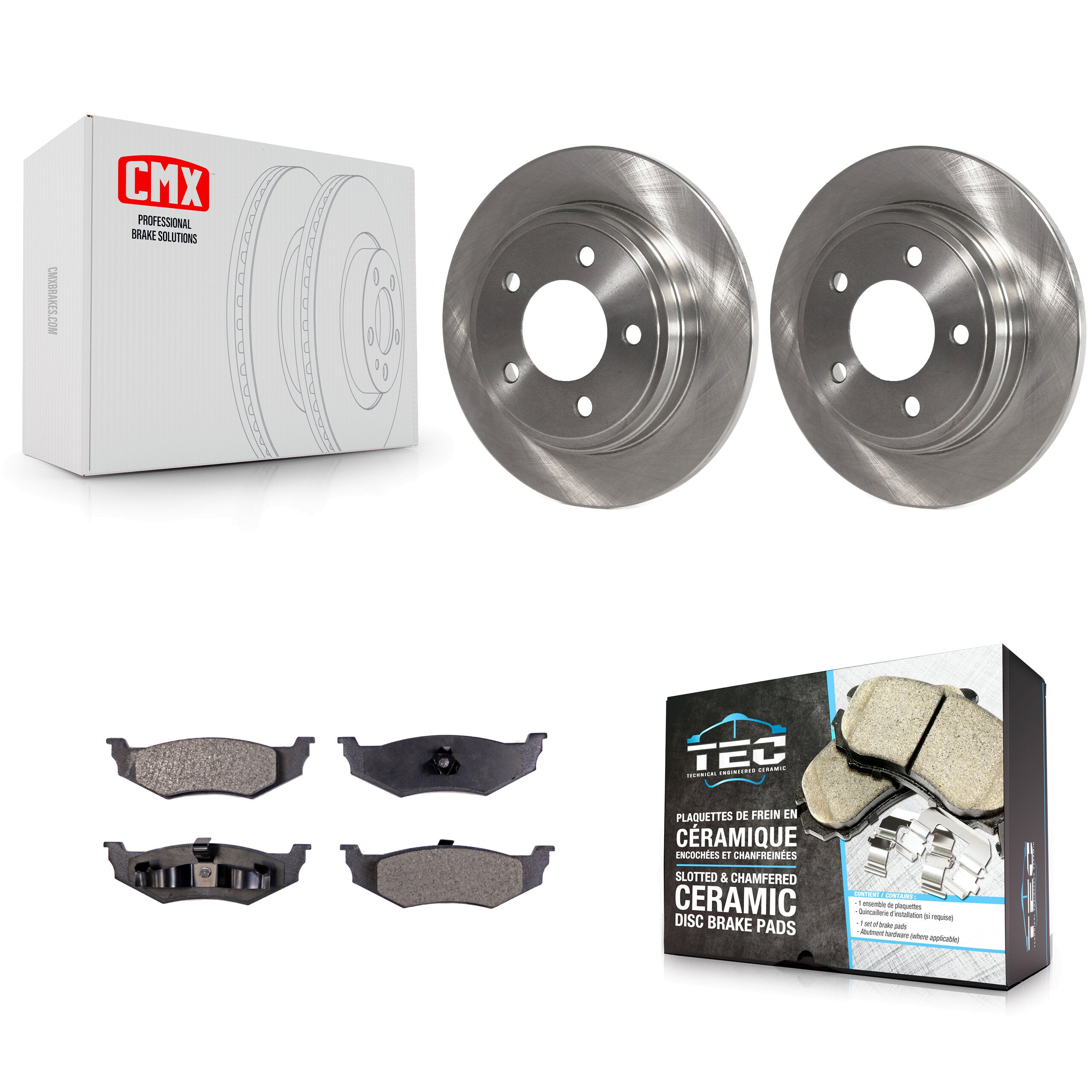 Transit Auto K8T-101759 Disc Brake Kit for 1995-2004 Dodge Intrepid, Chrysler 300M, Chrysler LHS & more - Rear product image
