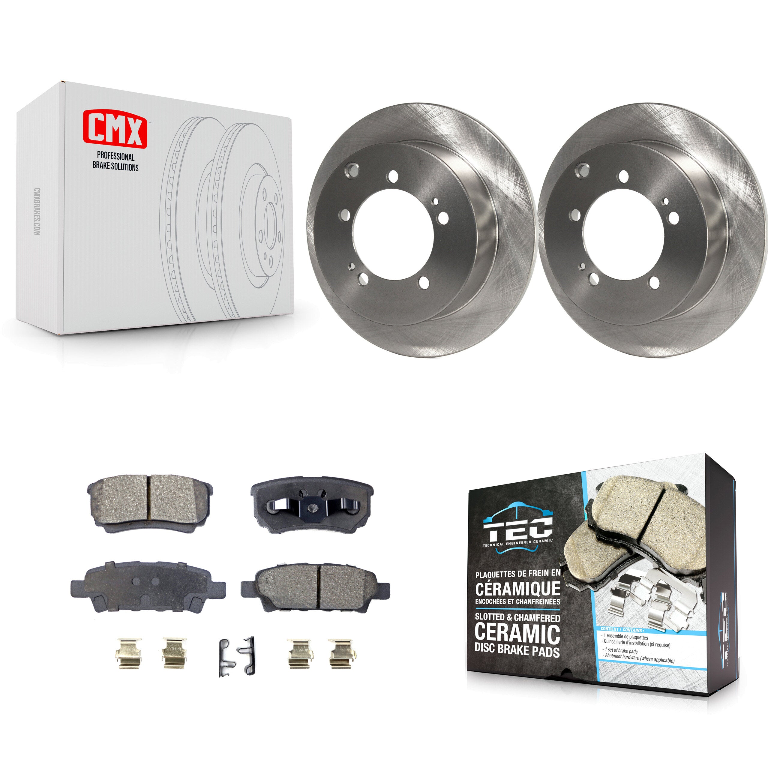 Transit Auto K8T-101763 Disc Brake Kit for 2004-2006 Mitsubishi Lancer, Mitsubishi Outlander - Rear product image