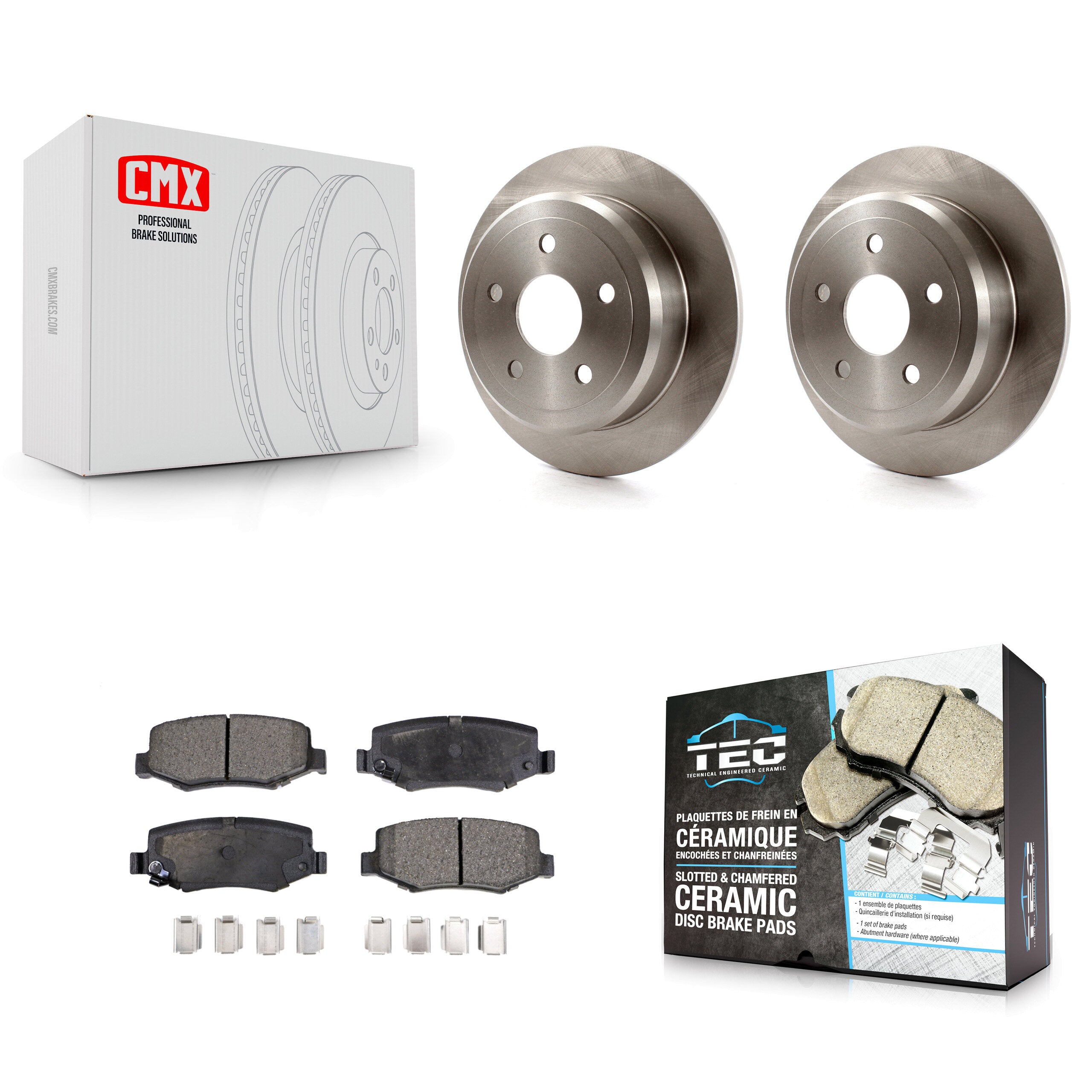 Transit Auto K8T-101787 Disc Brake Kit for 2007-2018 Jeep Wrangler JK, Jeep Wrangler - Rear product image
